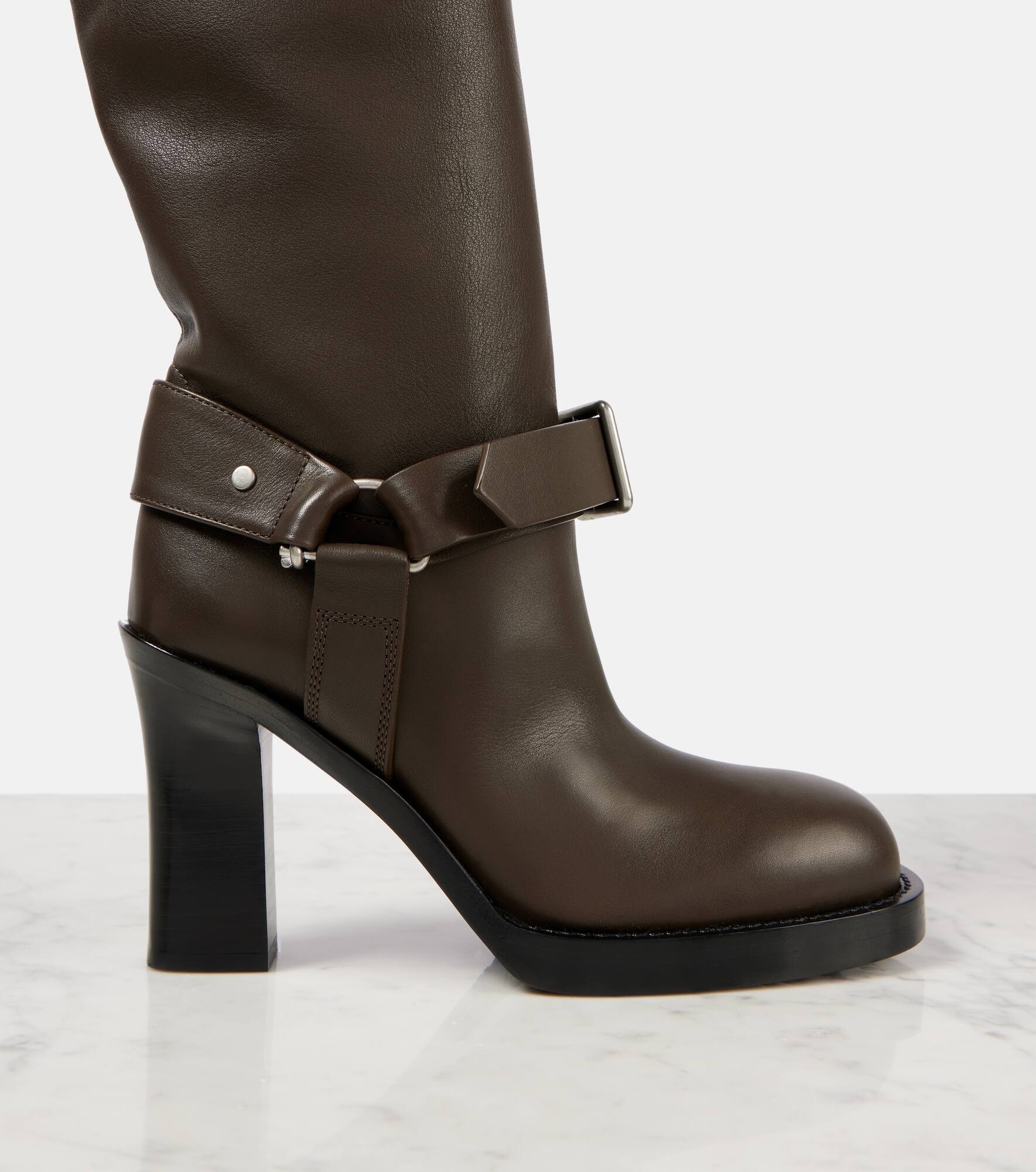 Leather over-the-knee boots - 5