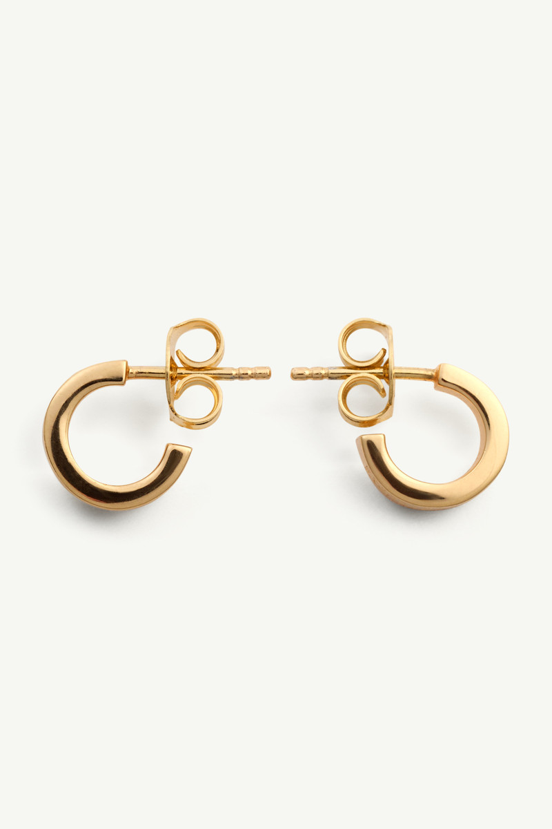 Gold numeric hoop earrings 3