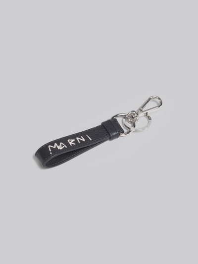 Marni BLACK LEATHER KEYRING WITH MARNI MENDING outlook