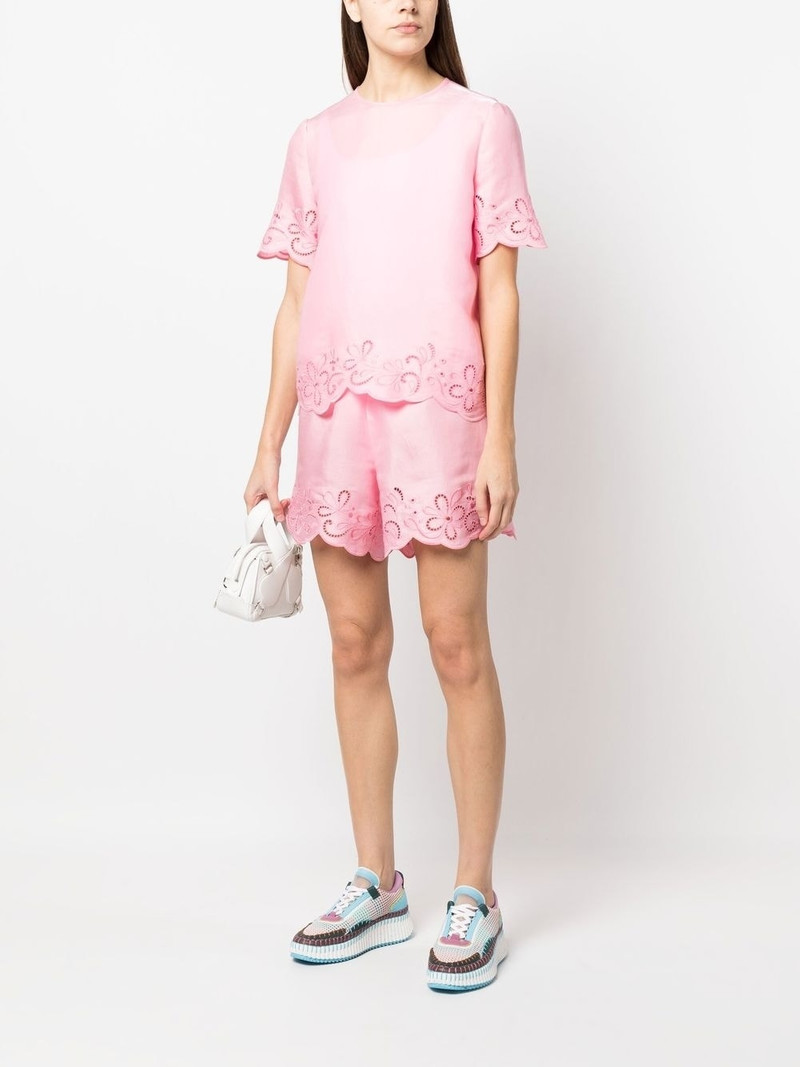 Moschino lace-trimmed shorts outlook