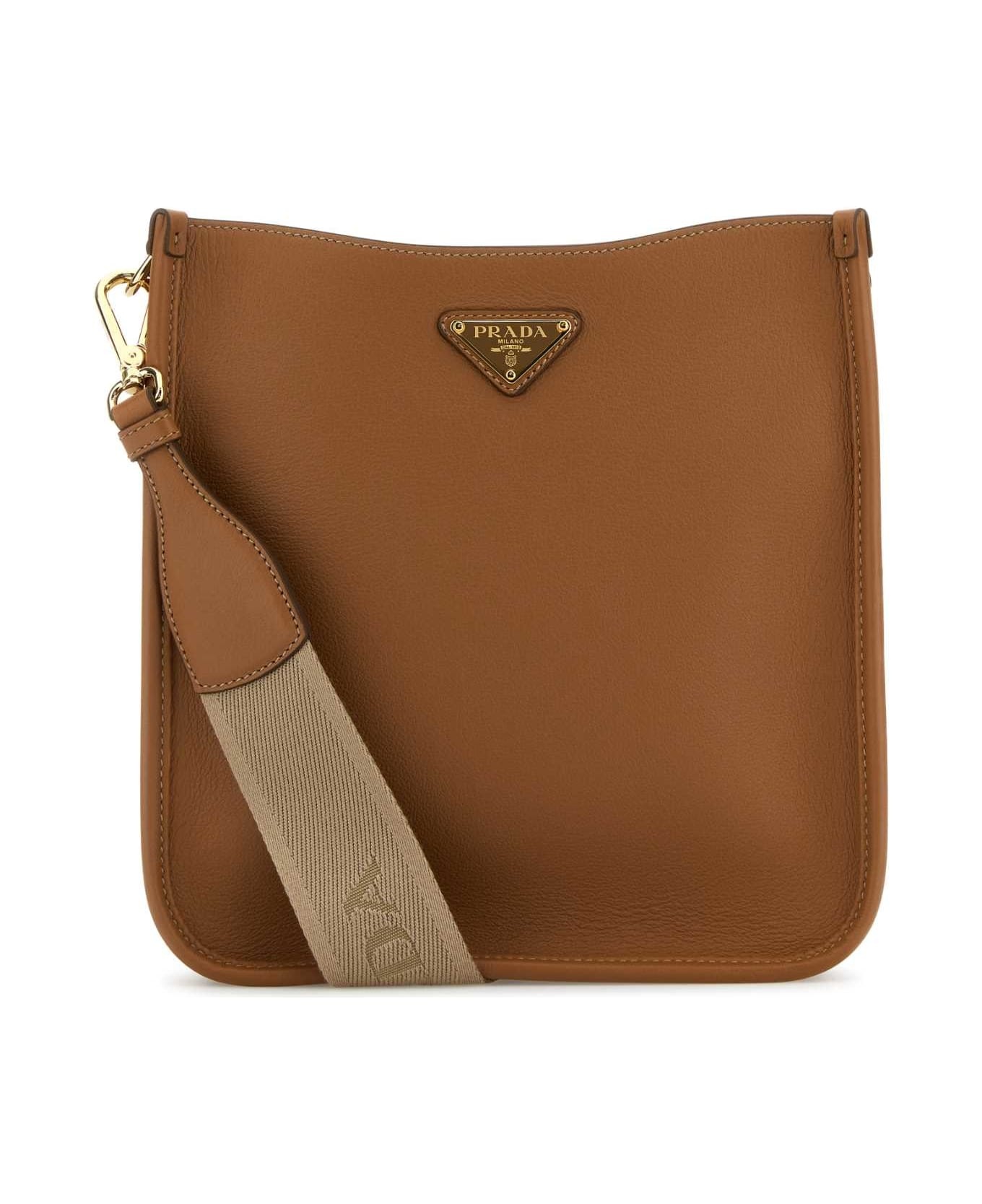 Caramel Leather Crossbody Bag - 1