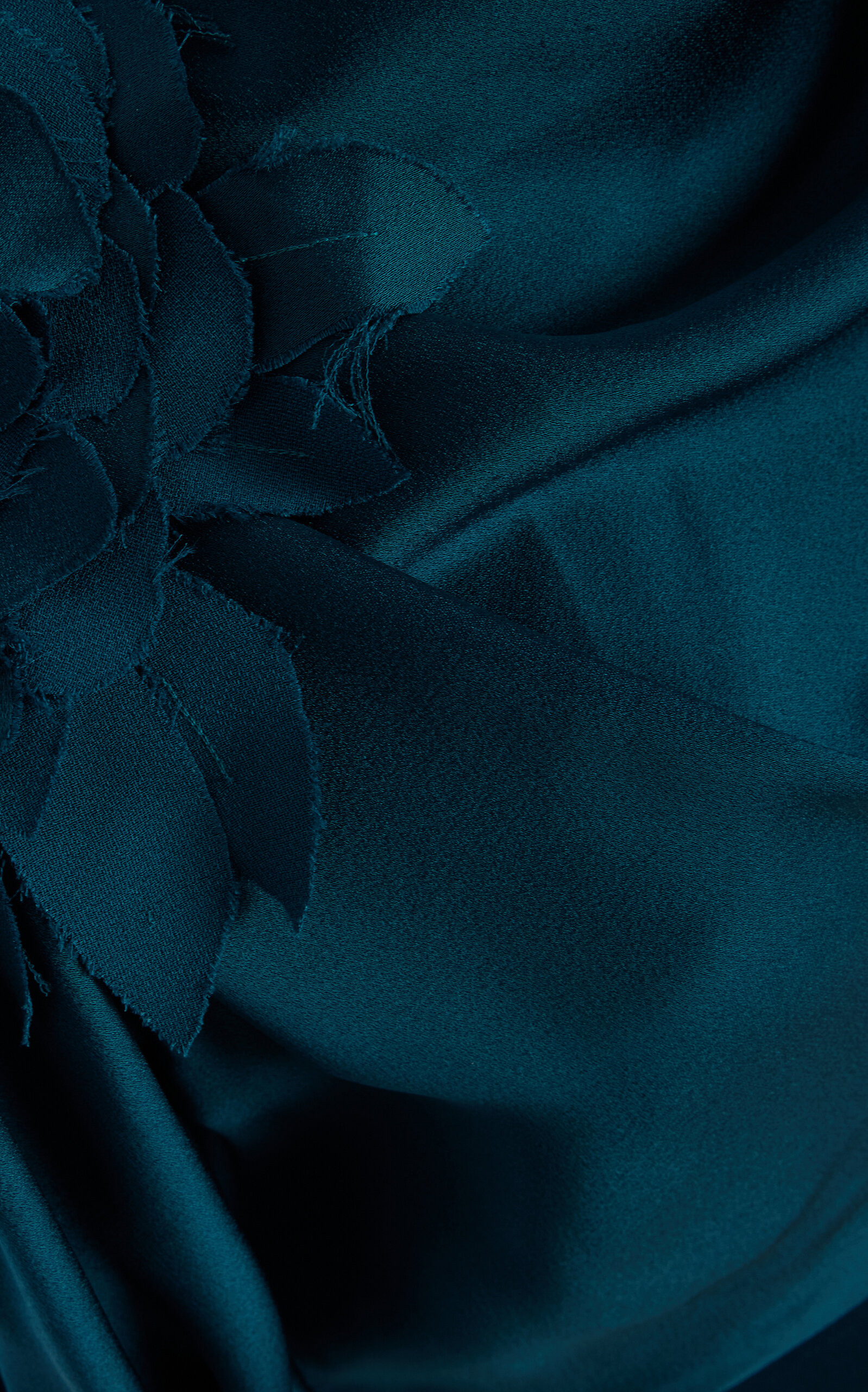 Embellished Satin Gown turquoise - 6