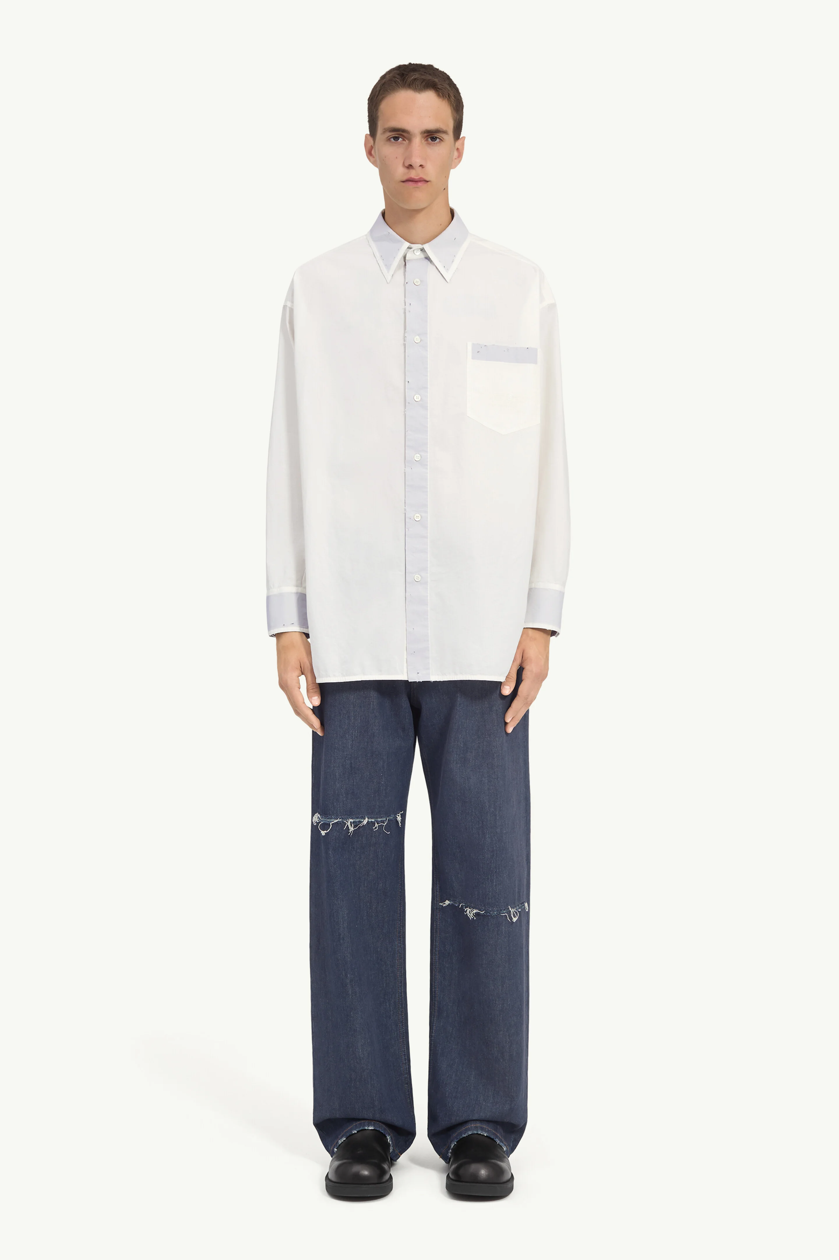 Cotton poplin shirt - 1