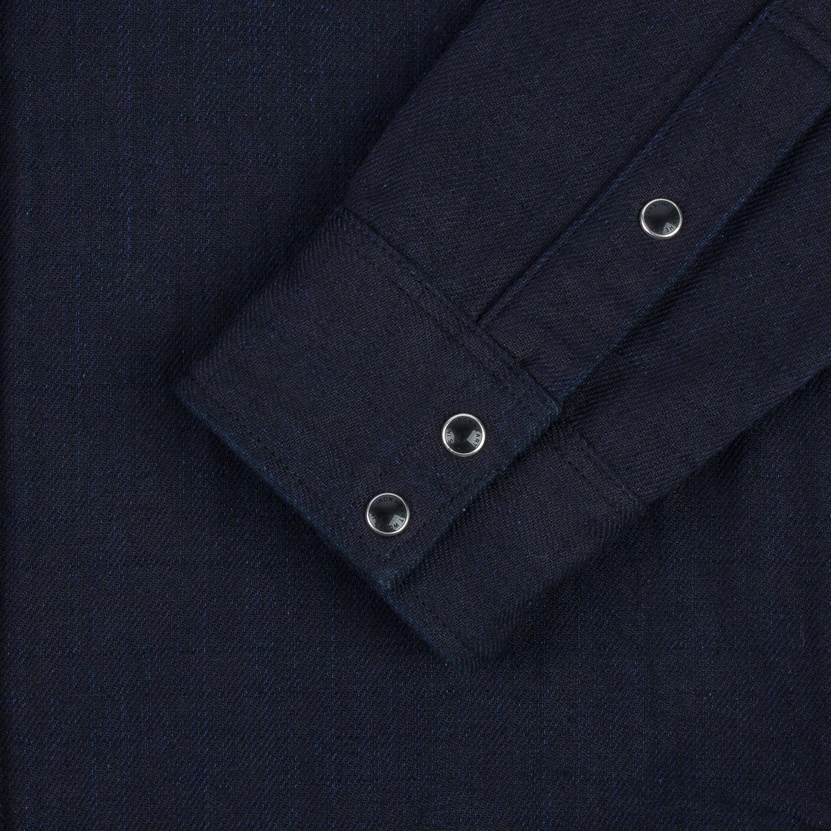 IHSH-368-IND 14oz Double Cloth Western Shirt - Indigo - 13