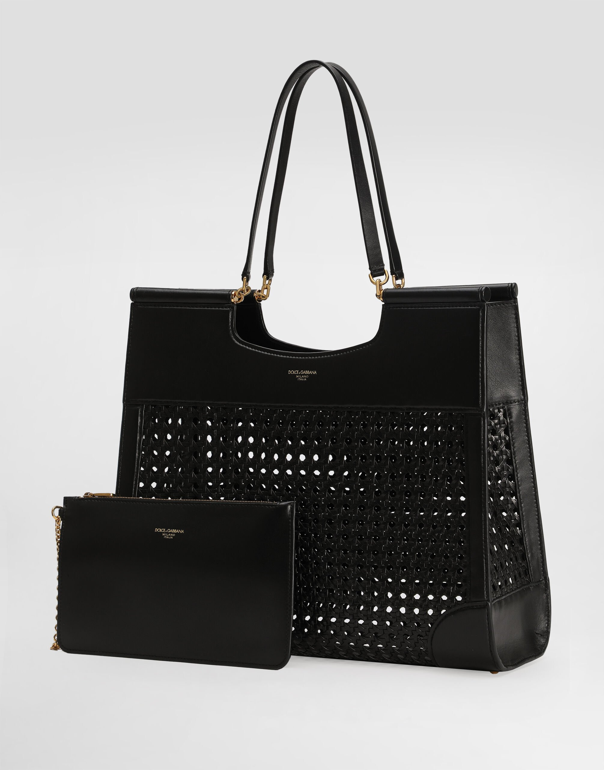 Shopping Sicily in straw and calfskin weave - 7