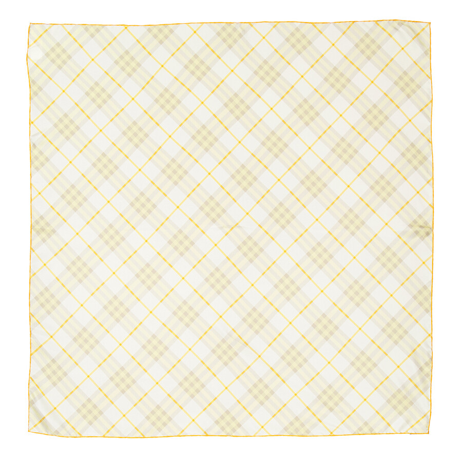 Burberry Check Silk Square Scarf in Wheat - 3
