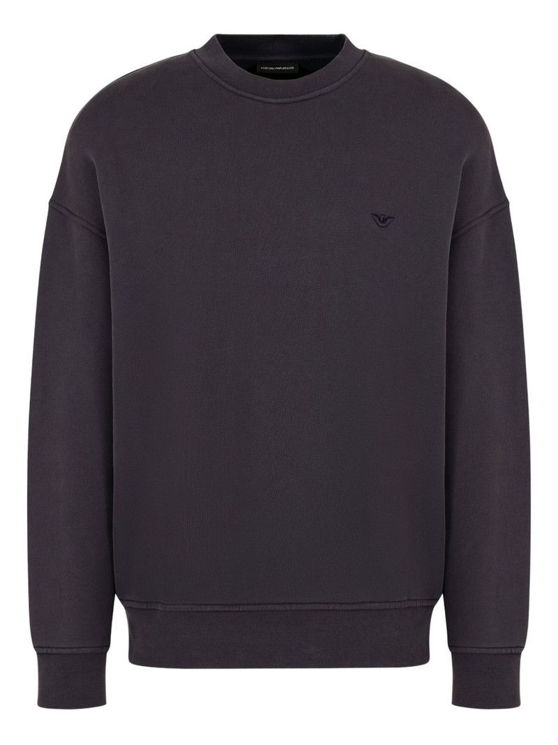 logo-embroiderd crew-neck sweatshirt 1