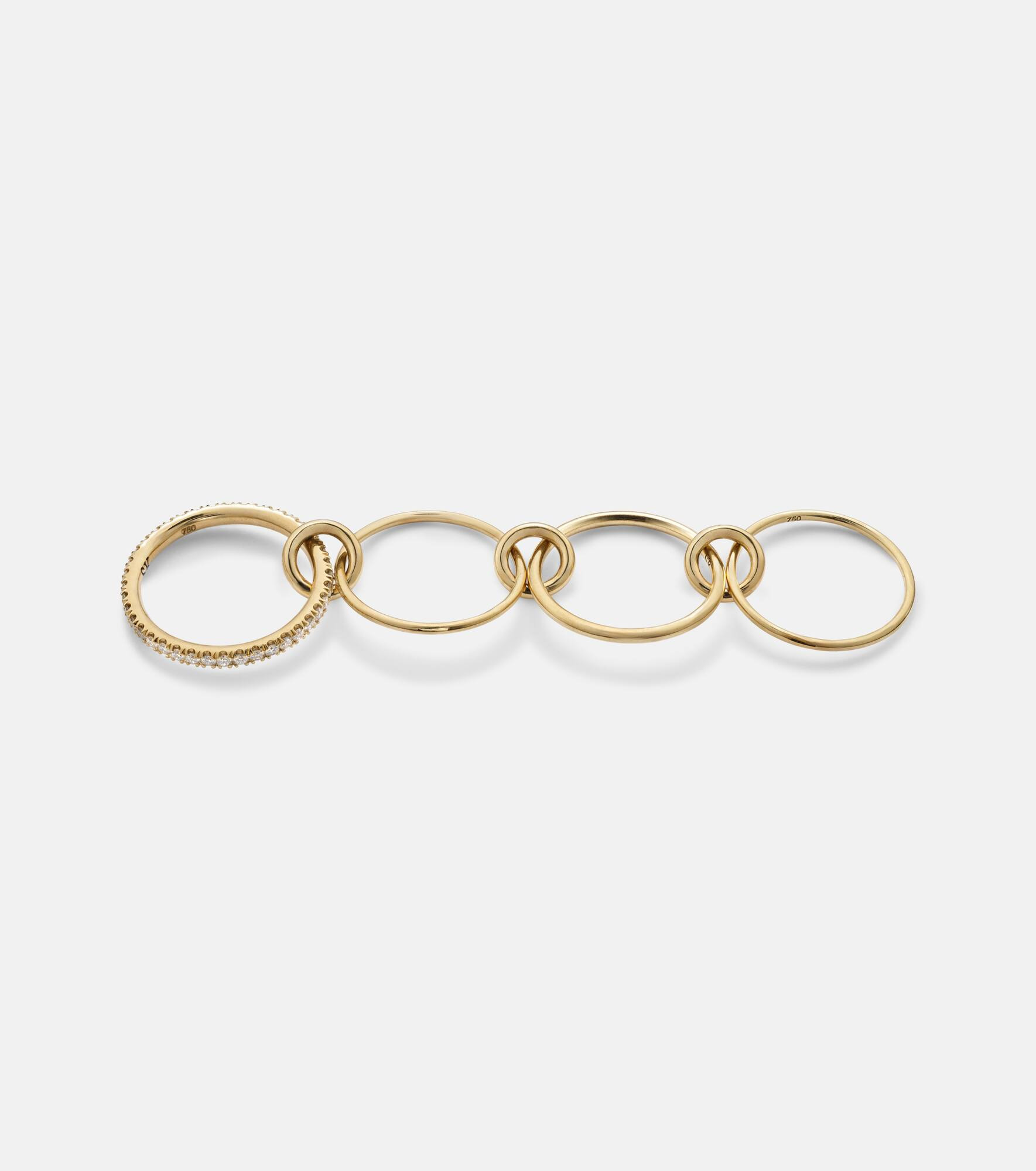 Pisces Pavé 18kt gold ring with diamonds - 4