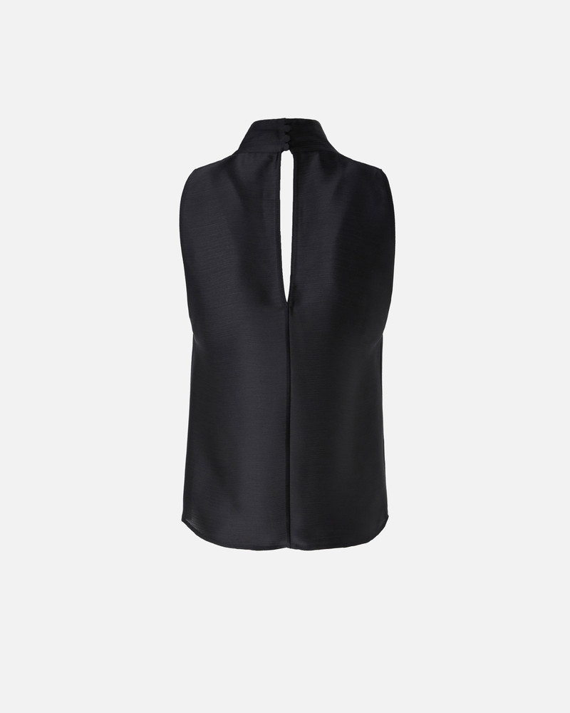 CRINKLE SATIN TOP WITH DRAPING 6