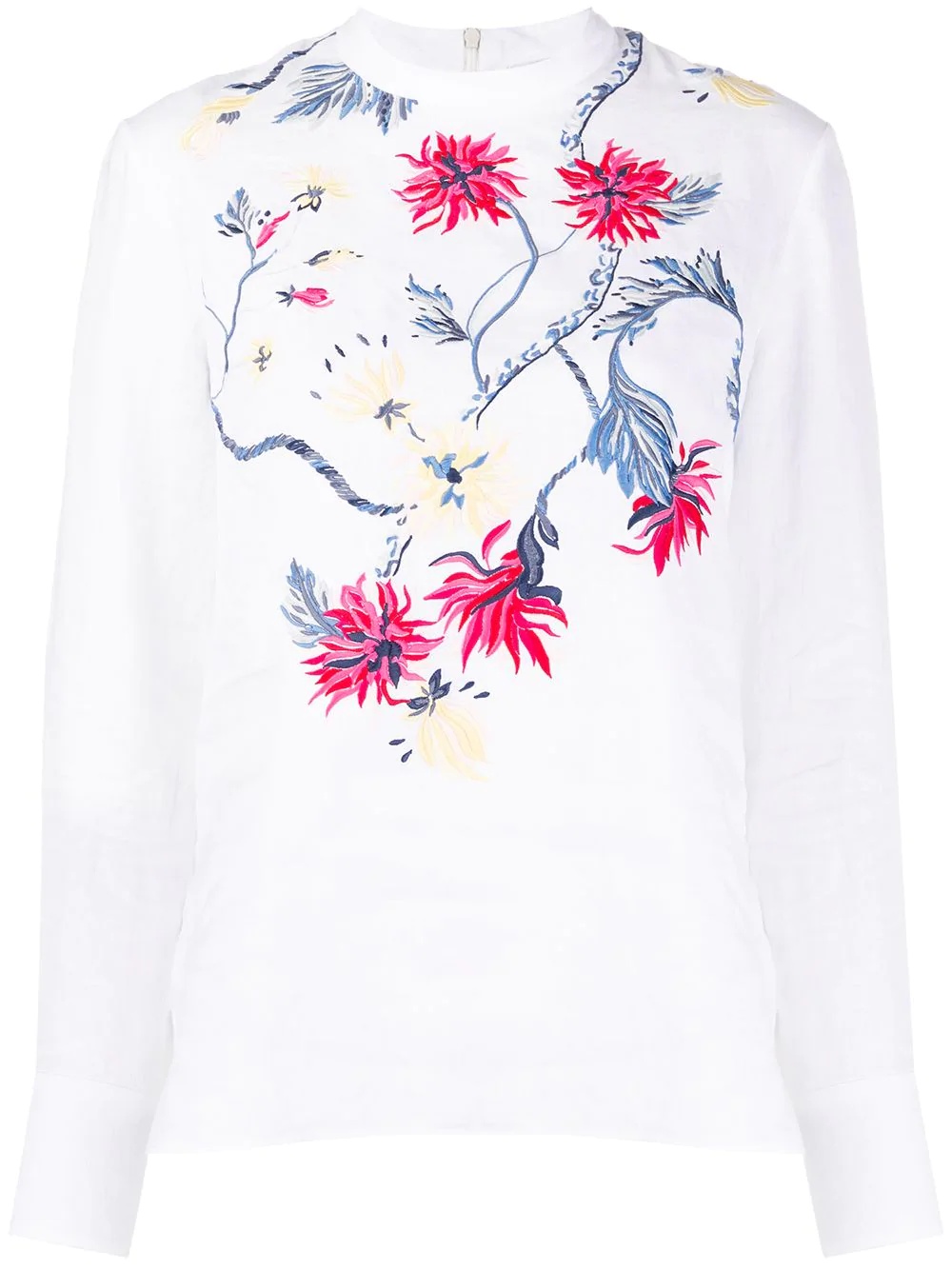 floral embroidered blouse - 1