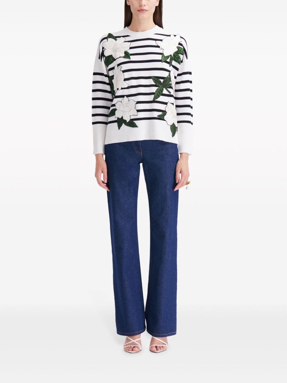 Gardenia striped threadwork jumper - 2