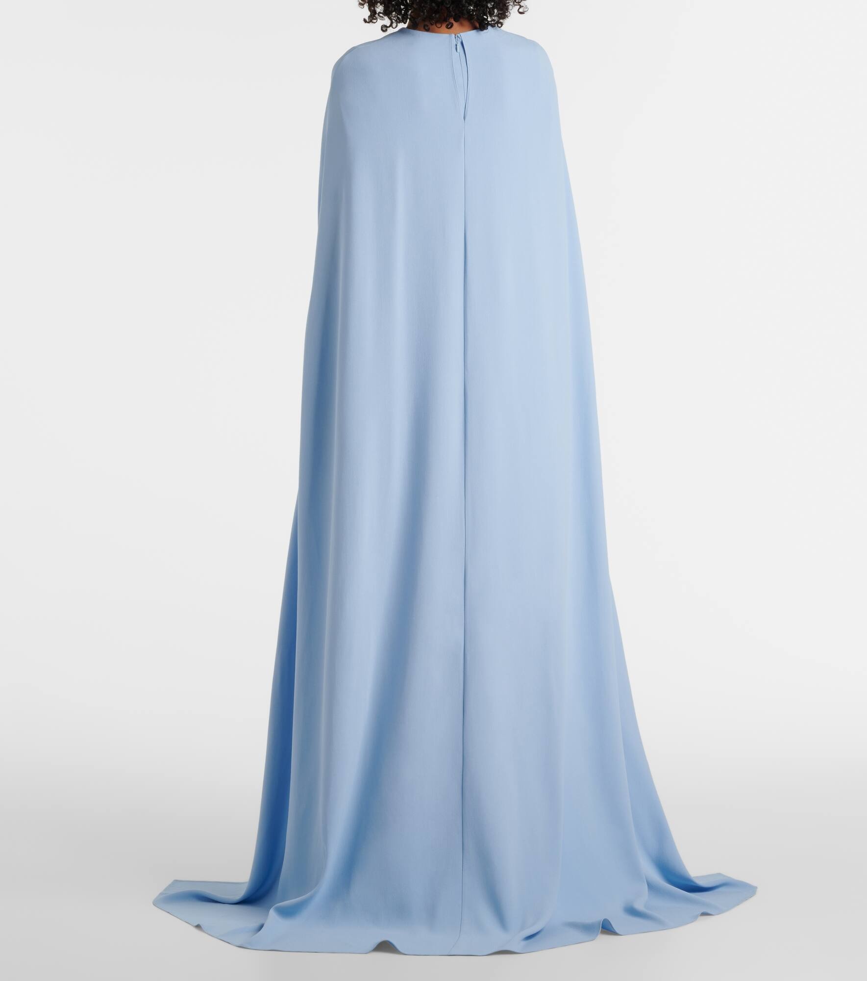Natasha satin cape gown - 3