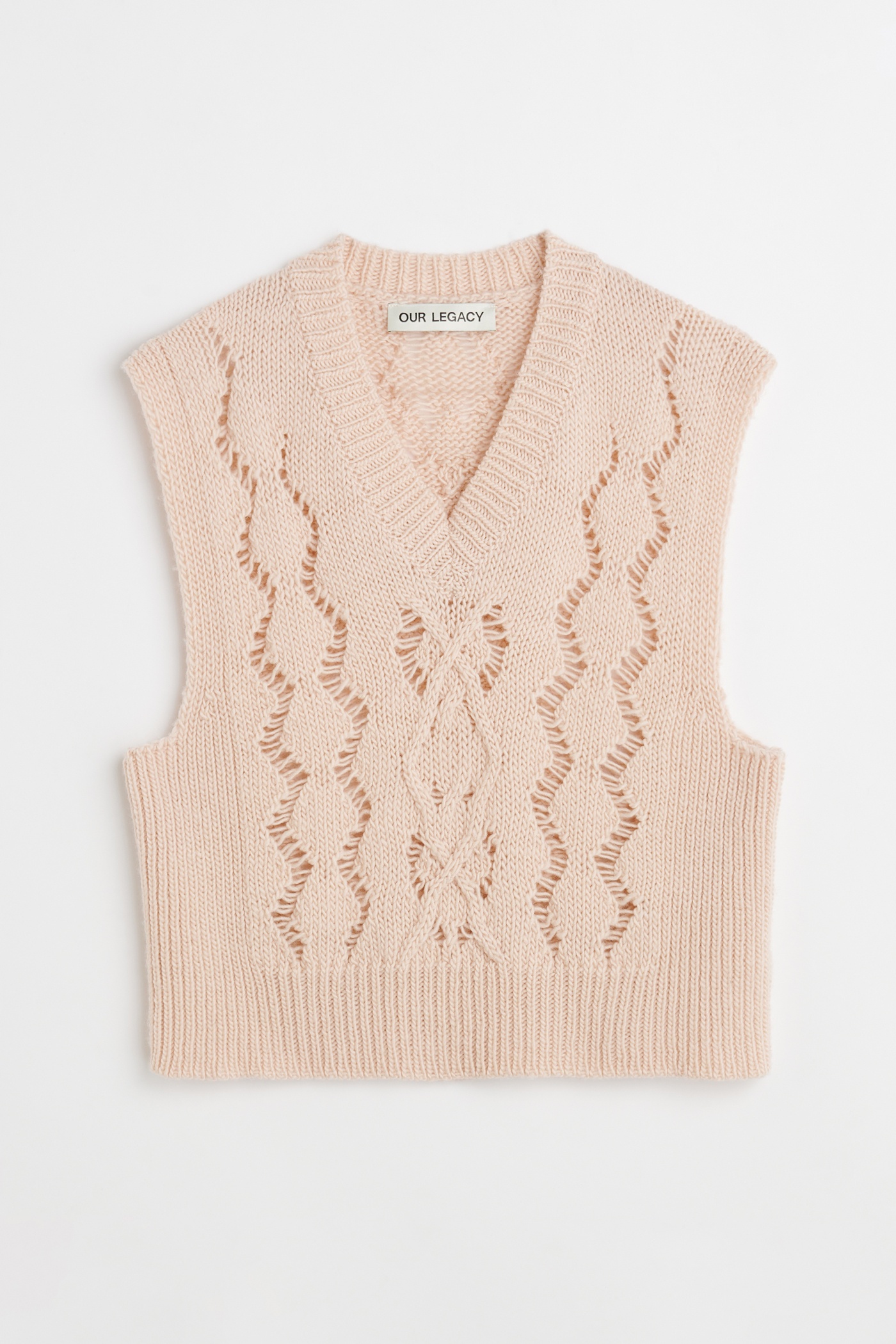 Cable Michigan Tank Delicate Pink Fisherman Wool - 1