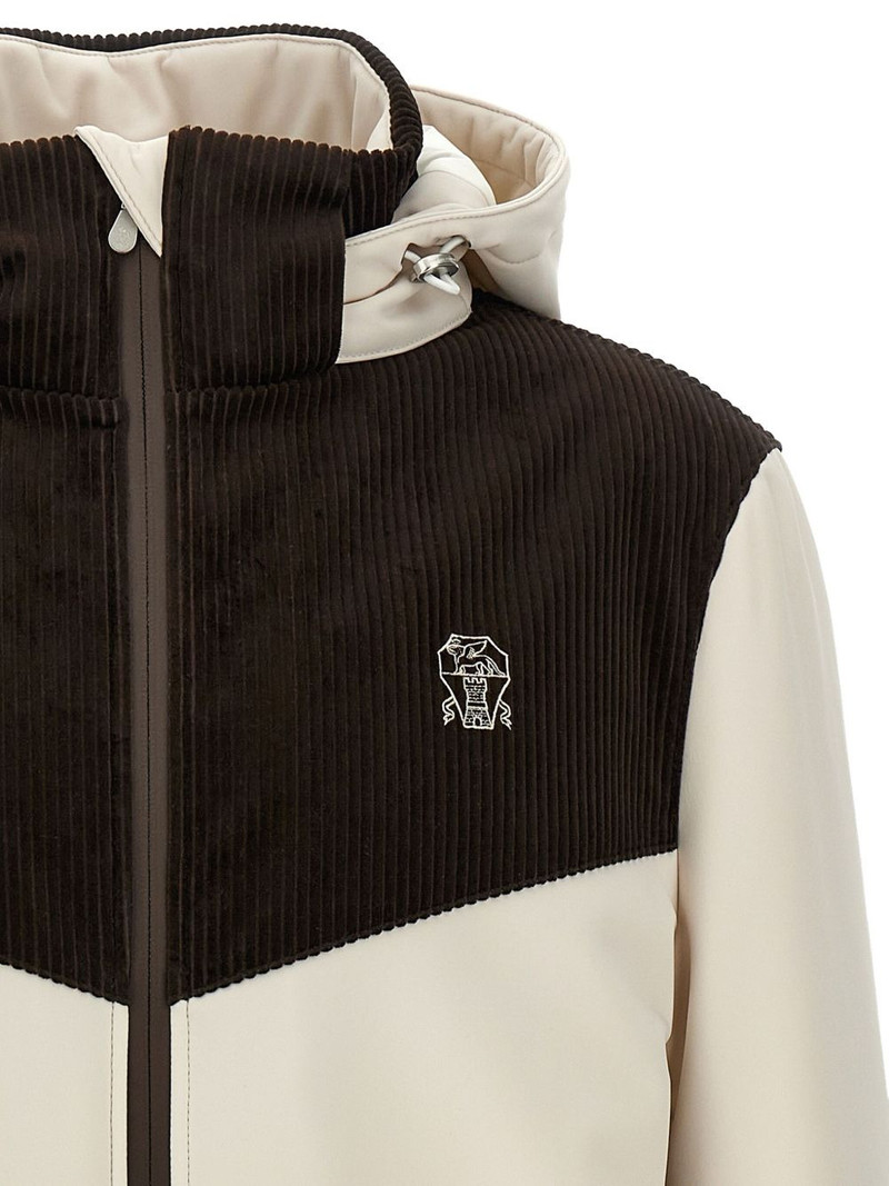 embroidered-logo jacket 5
