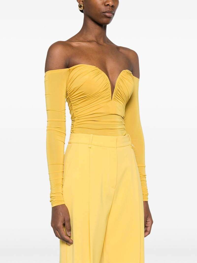 V-neckline draped bodysuit 3