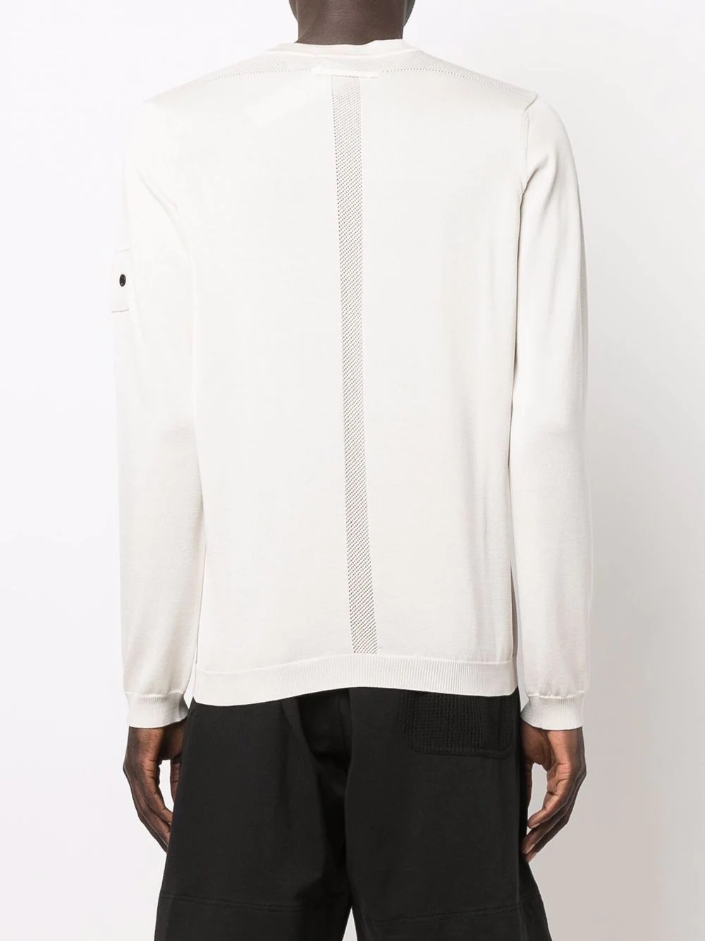 logo-patch pointelle-trimmed jumper - 4