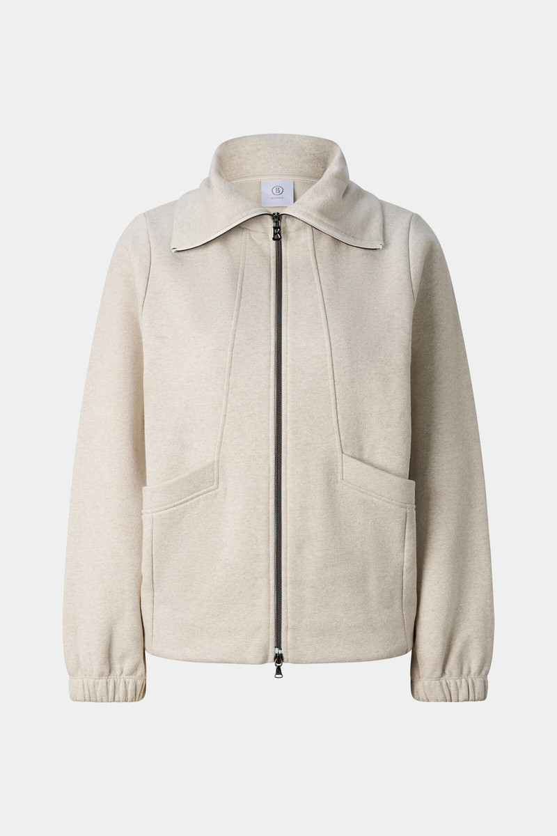 Tasha Jersey Jacket in Off-White 1
