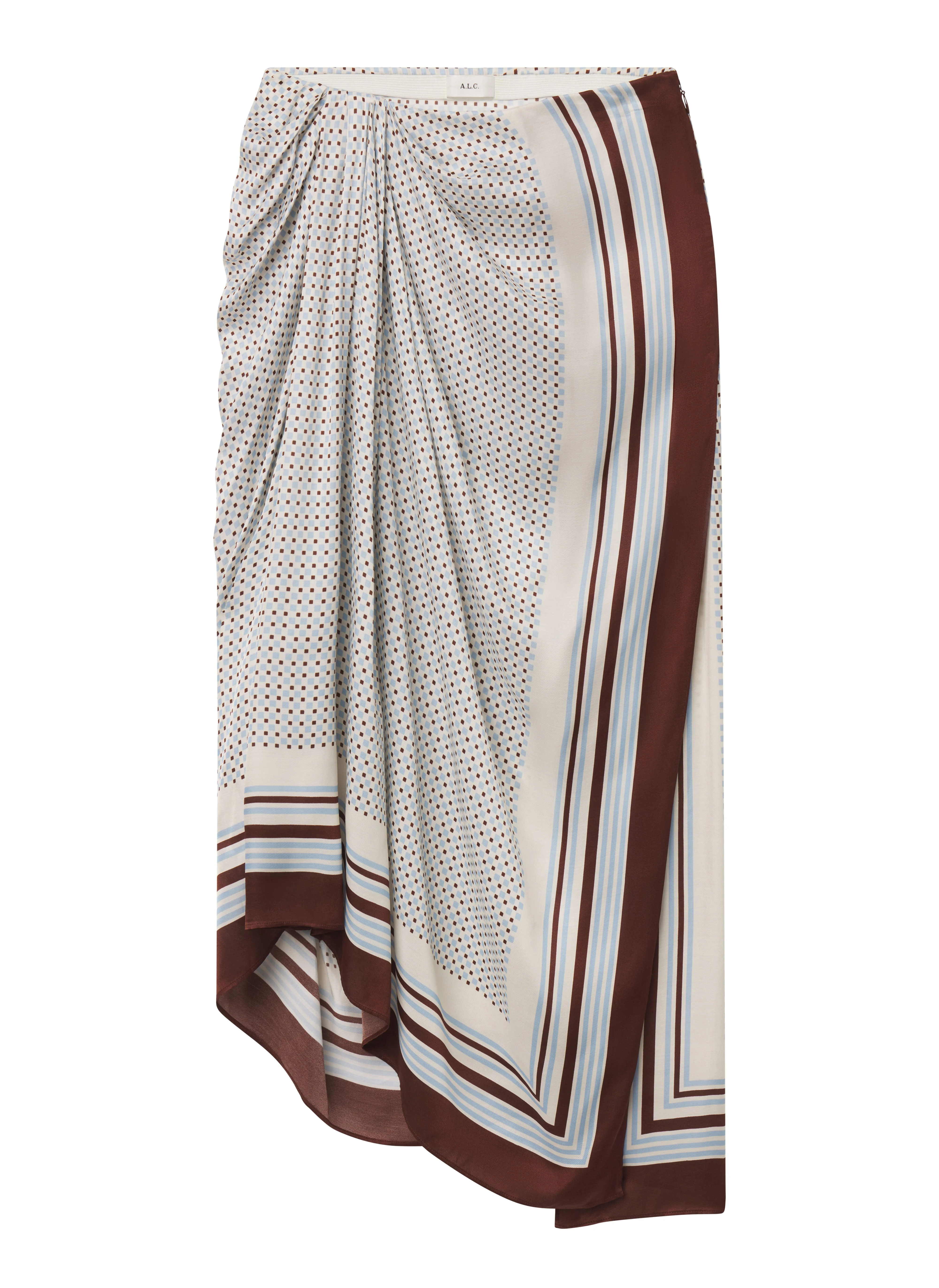 Reign Scarf Print Midi Skirt - 1