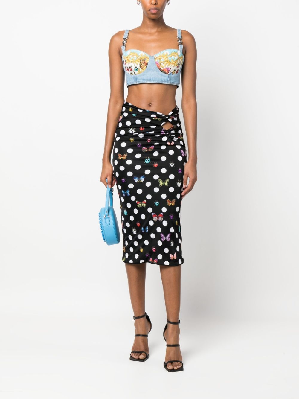 x Dua Lipa Butterflies-print midi skirt - 2
