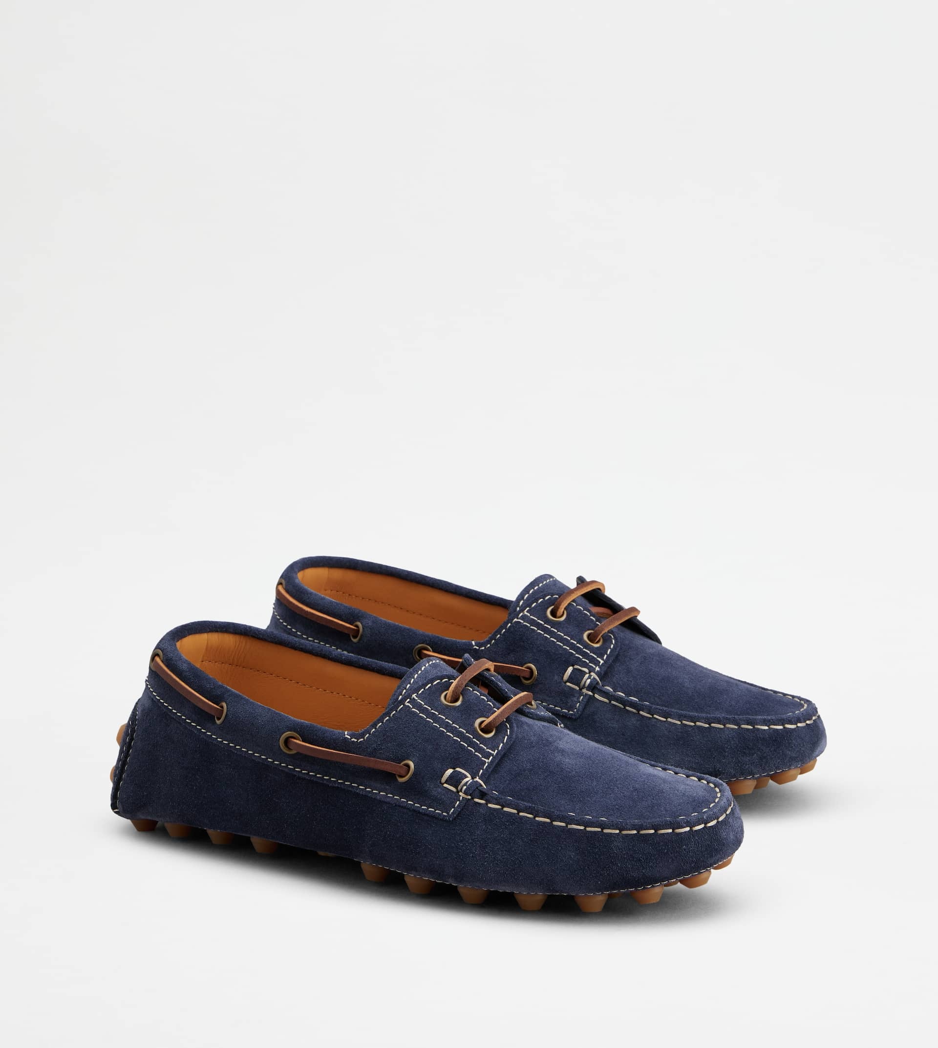 BOAT GOMMINO BUBBLE IN SUEDE - BLUE, BROWN - 2
