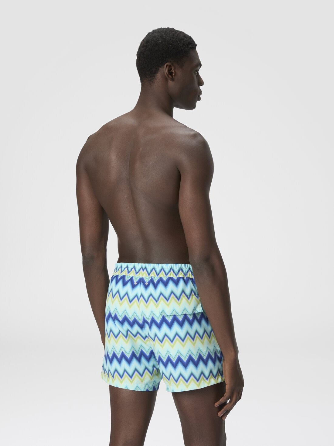 Nylon Swimsuit with Zigzag Print - 3