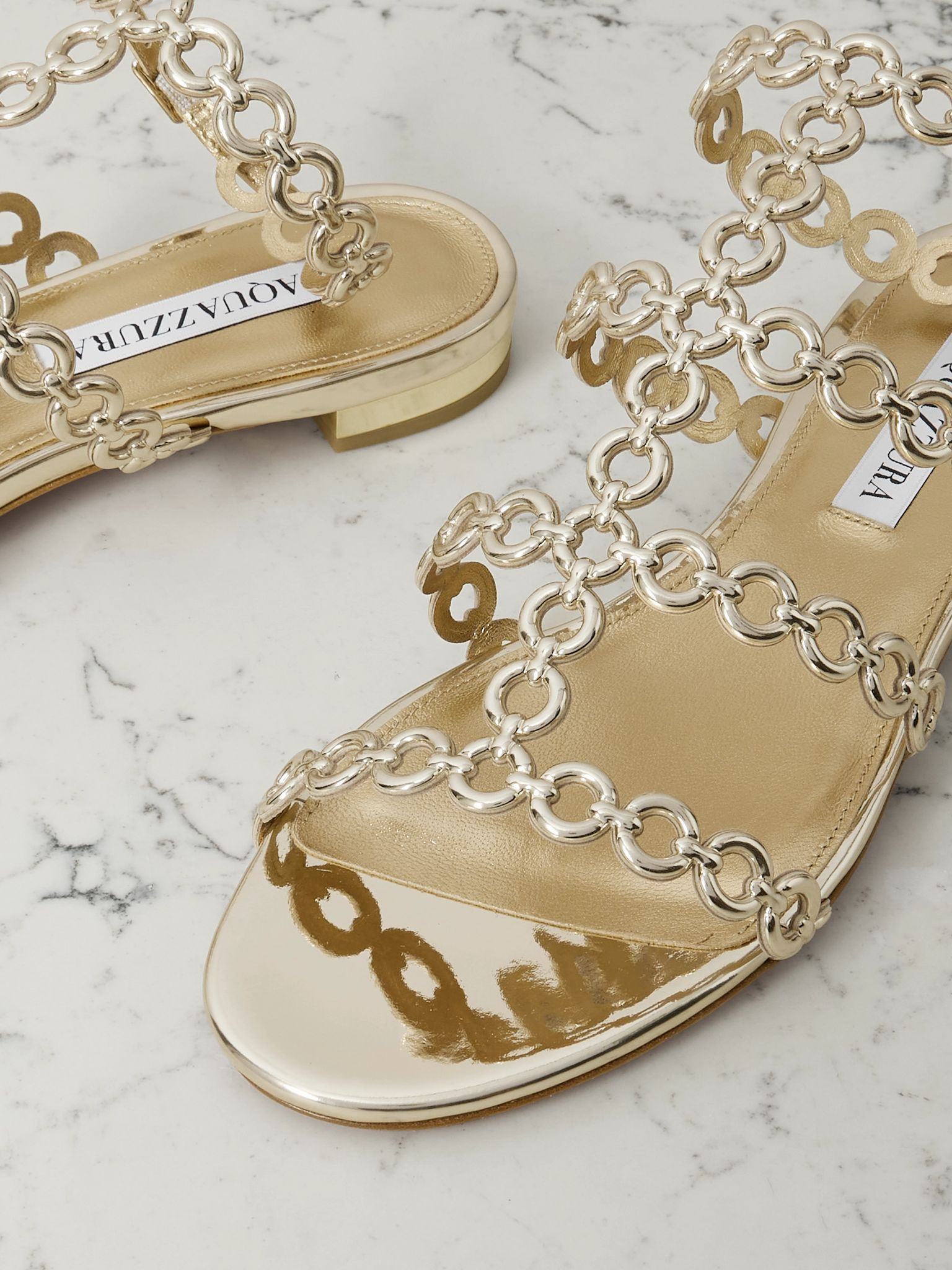 Infinity metallic sandals Shiny gold - 4