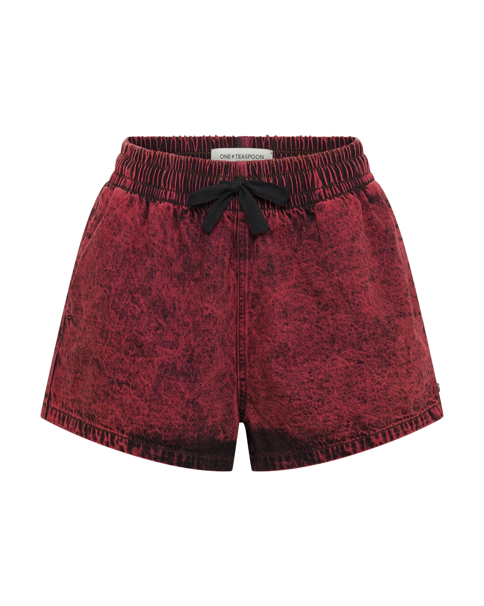 Boxer Low Waist Denim Shorts - Black Heart - 1