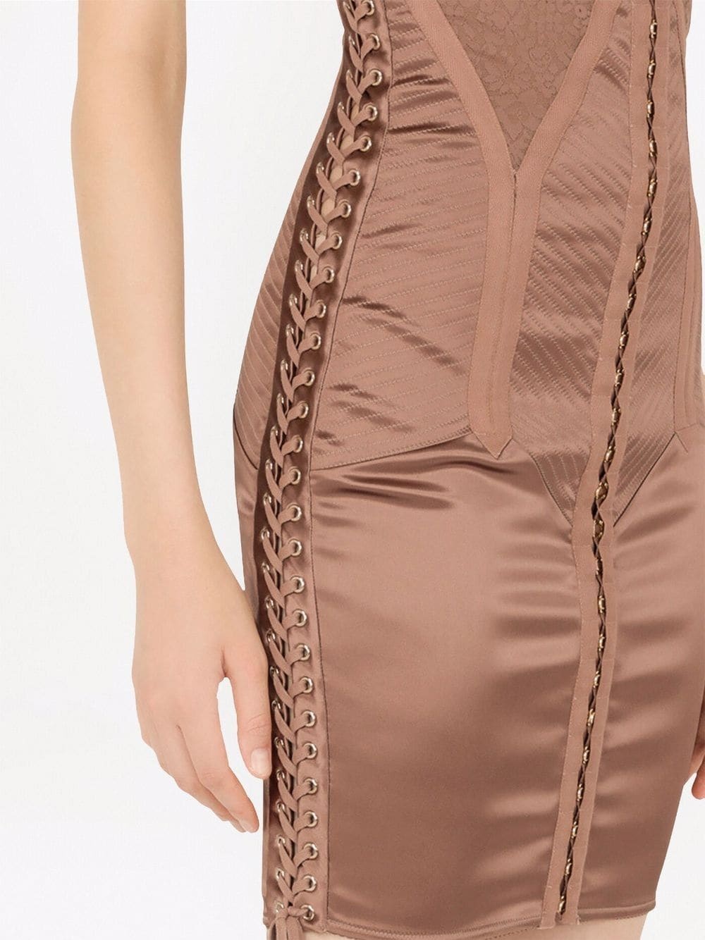 high-waisted lace-up skirt - 5