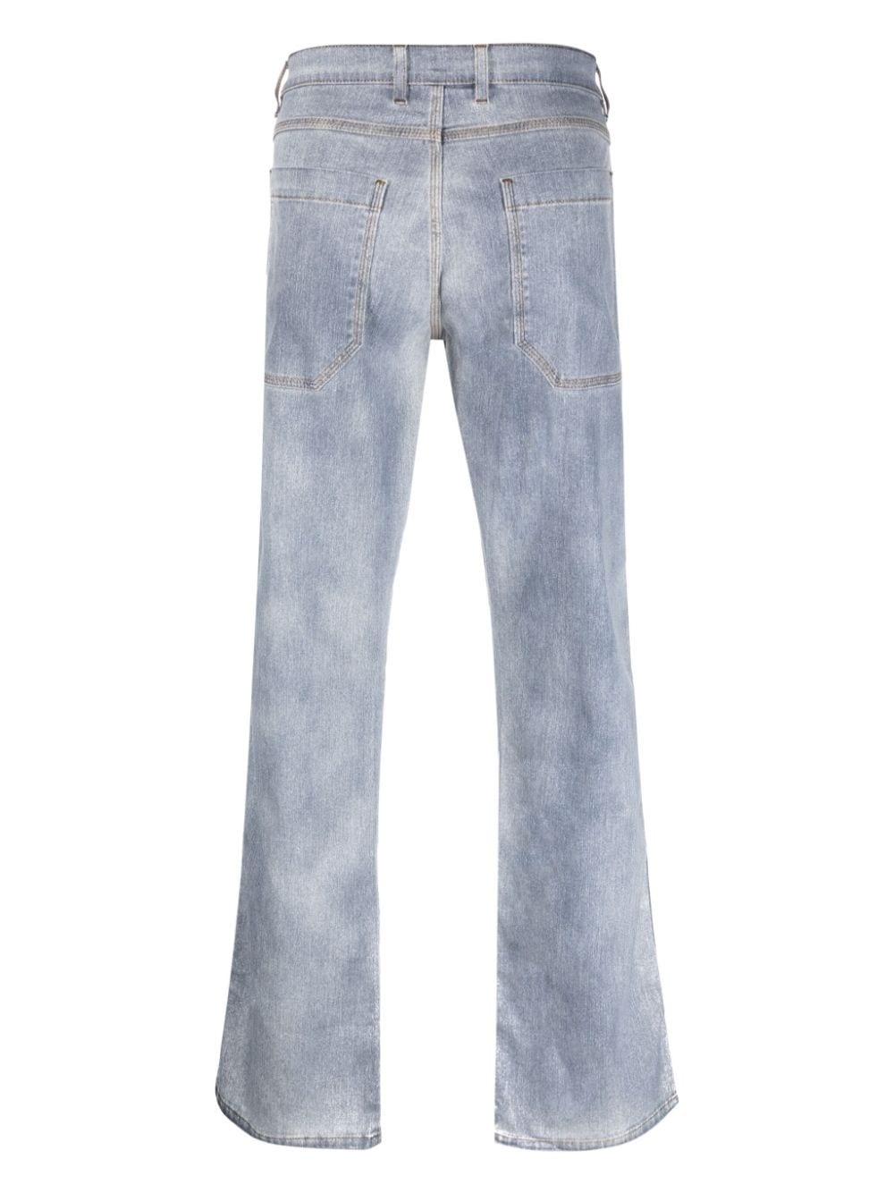 stonewashed straight-leg jeans - 2