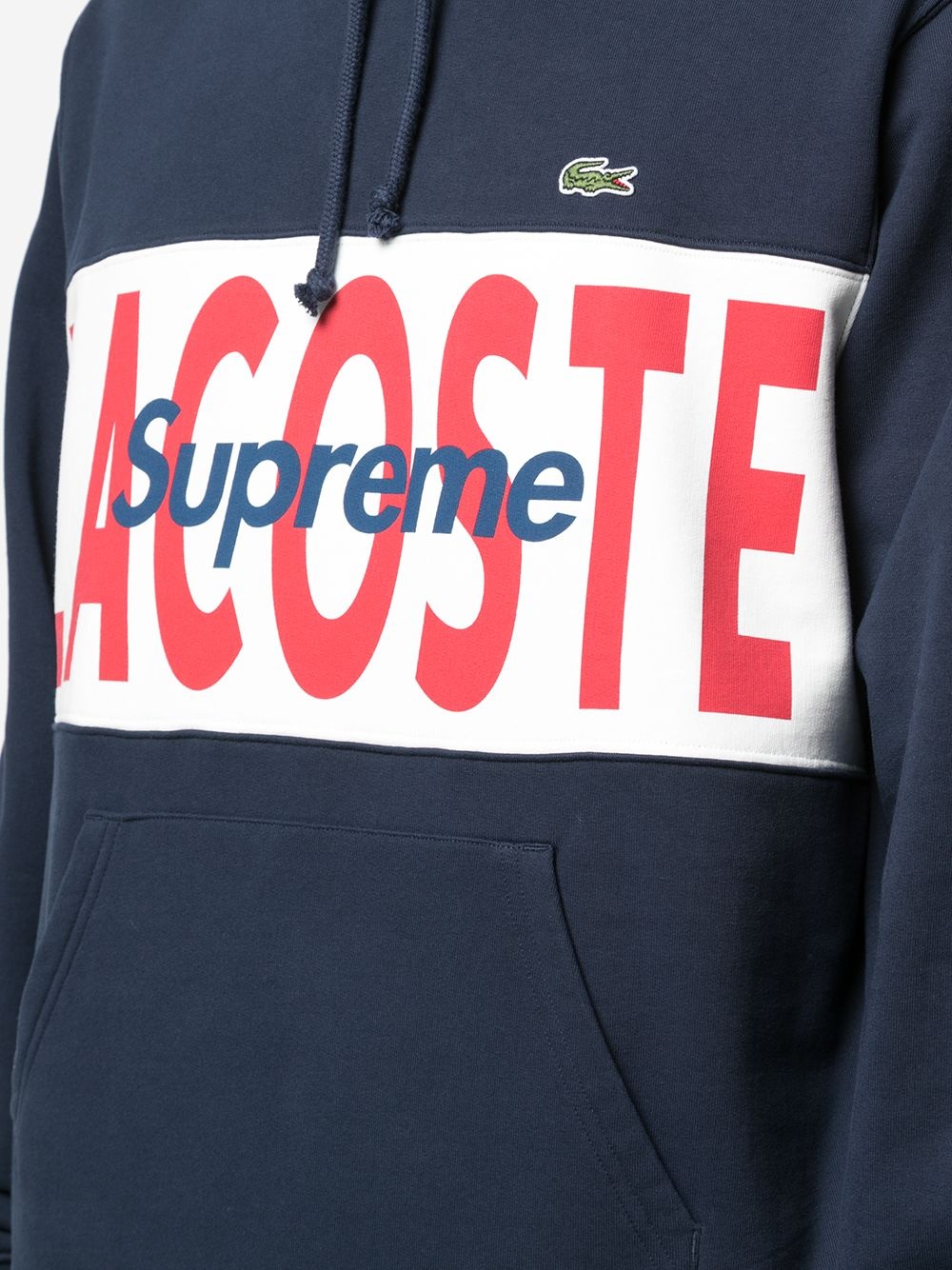 x Lacoste logo panel hoodie - 5