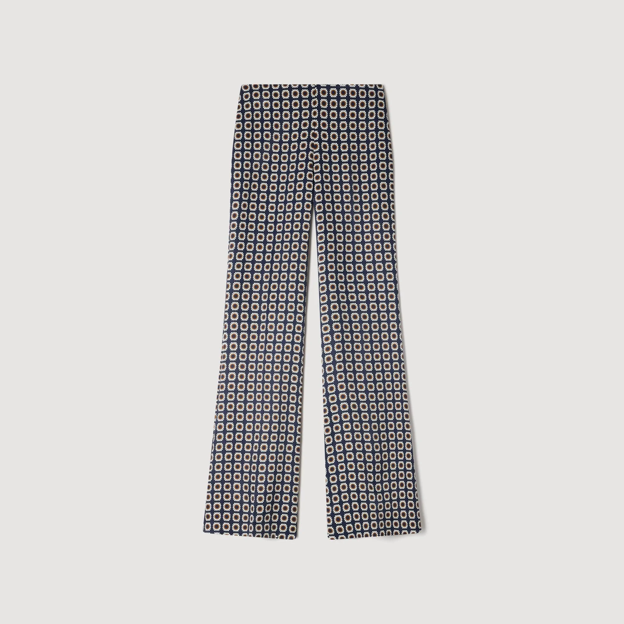 FLORAL-PRINT FLOWY TROUSERS - 1