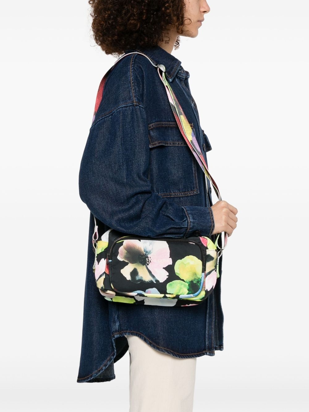 floral-print cross body bag - 2