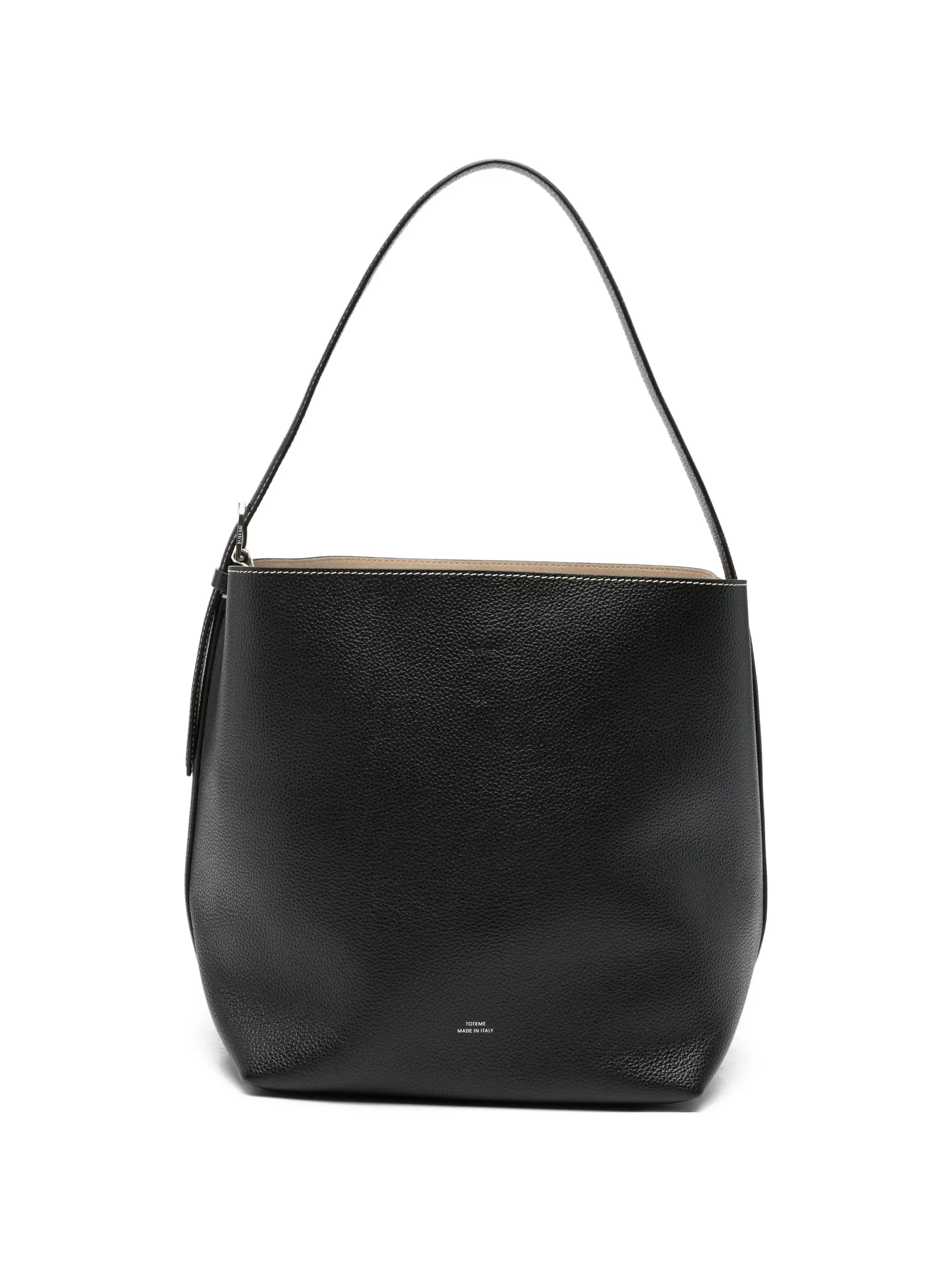 Toteme Medium Belted Grained-leather Tote Bag - 1