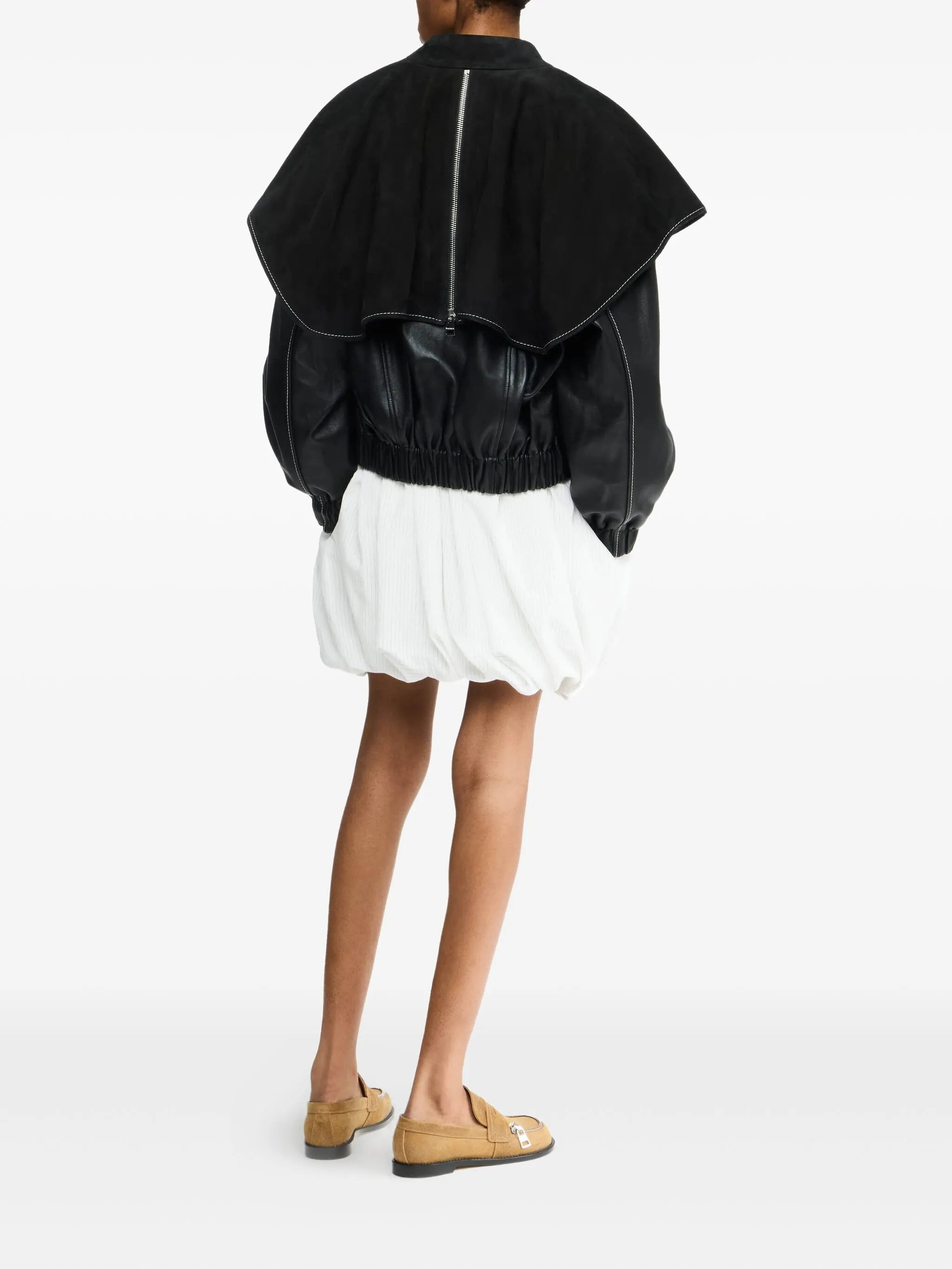 Jw Anderson Oversized-collar Leather Jacket - 5