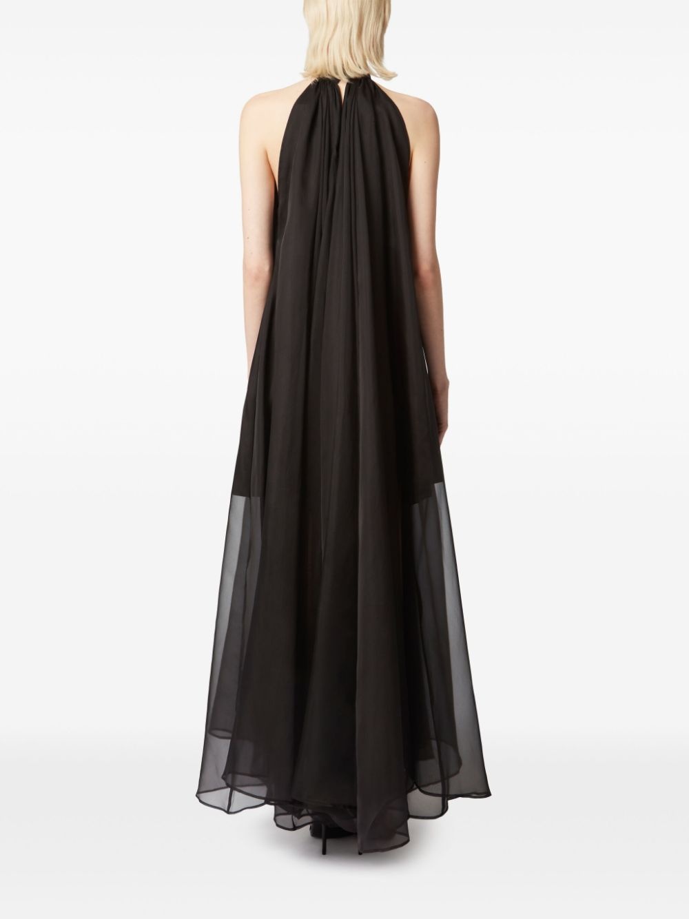 halterneck sheer dress - 4
