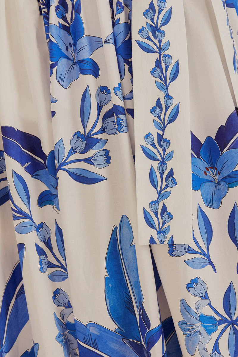 Off-White Blue Yard Organic Cotton Midi Skirt 5