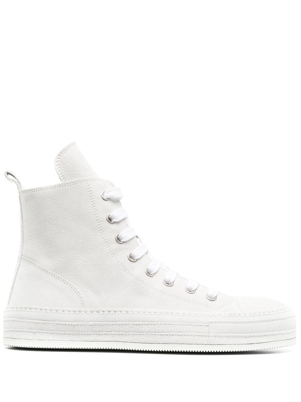 high-top leather sneakers - 1