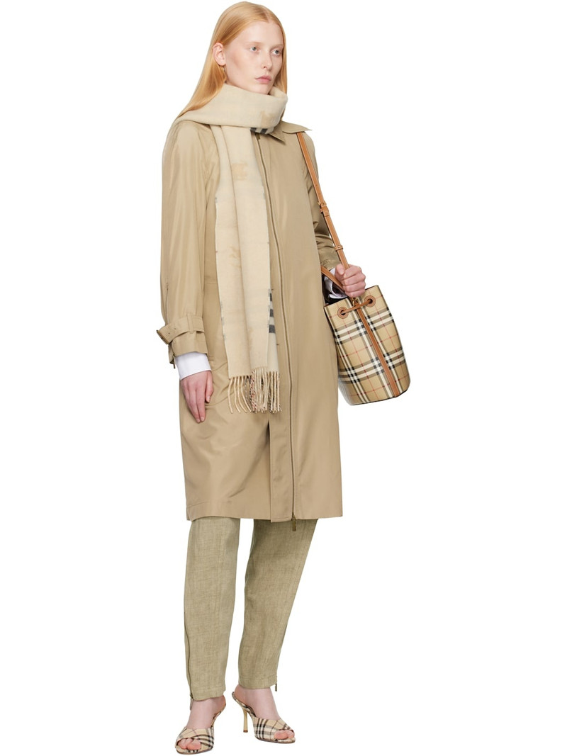 Burberry Khaki Linen Tailored Trousers outlook