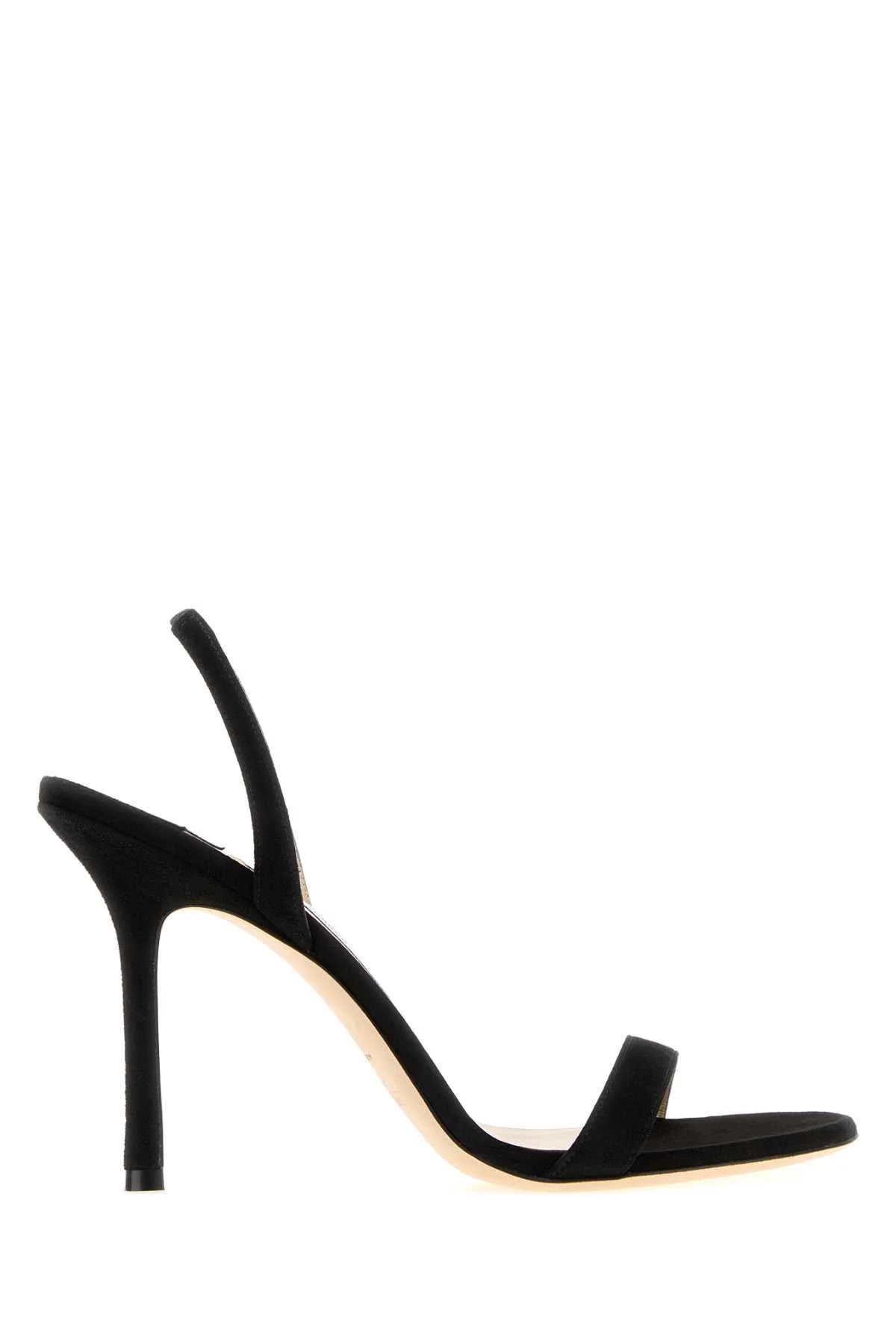 Jimmy Choo Women Black Suede Jenn Sandals - 1