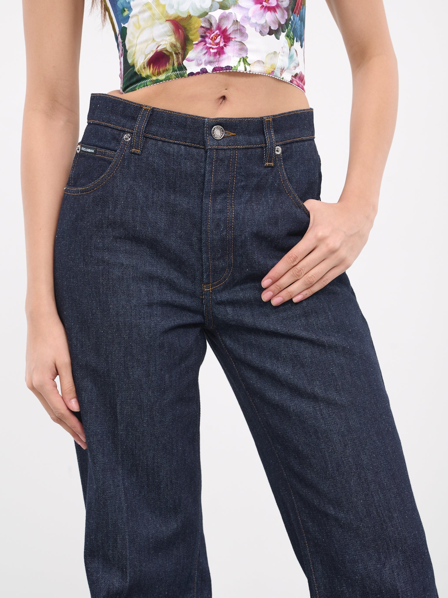 Flared Denim Jeans - 4