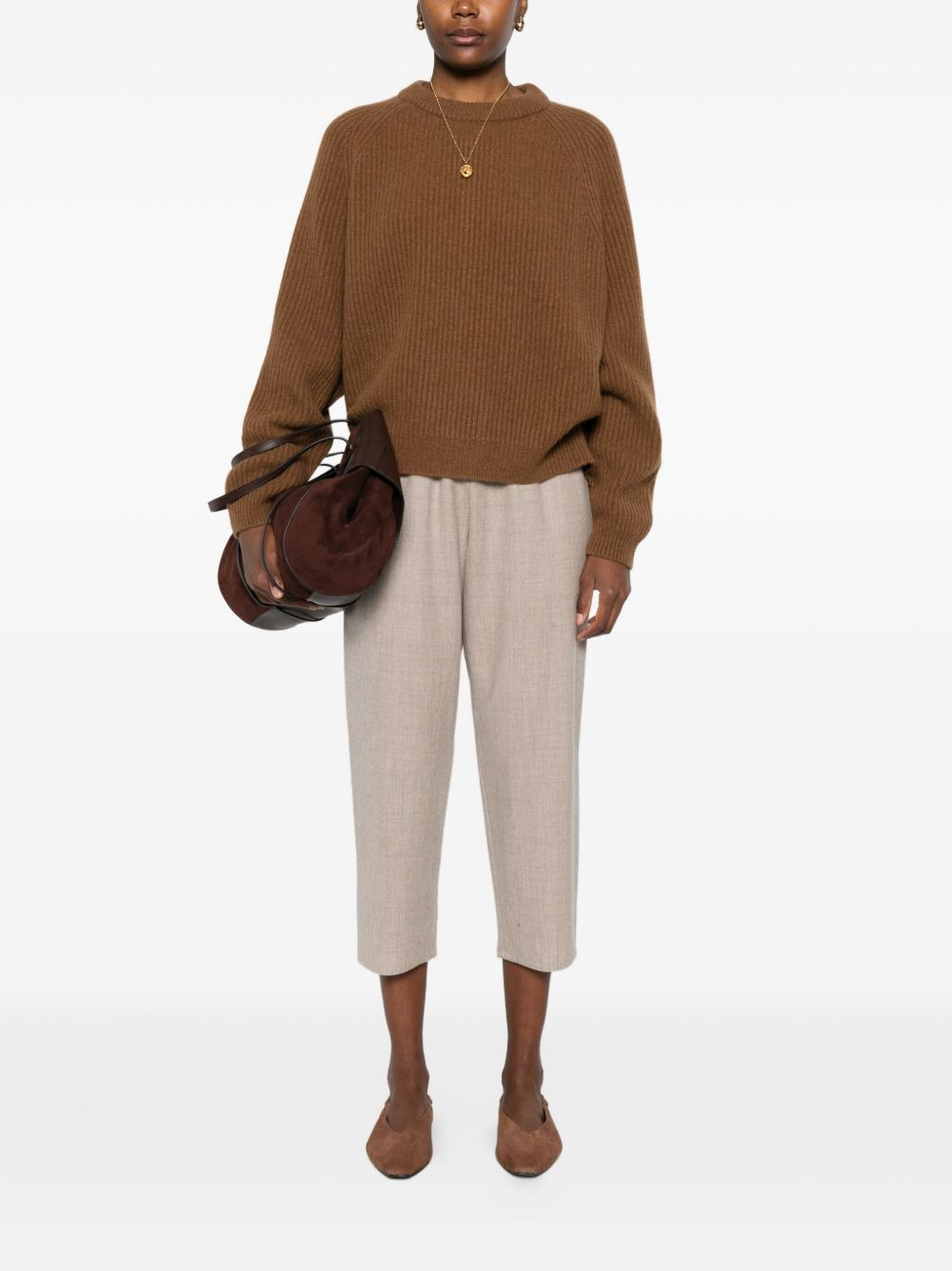 ribbed crew-neck sweater - 2