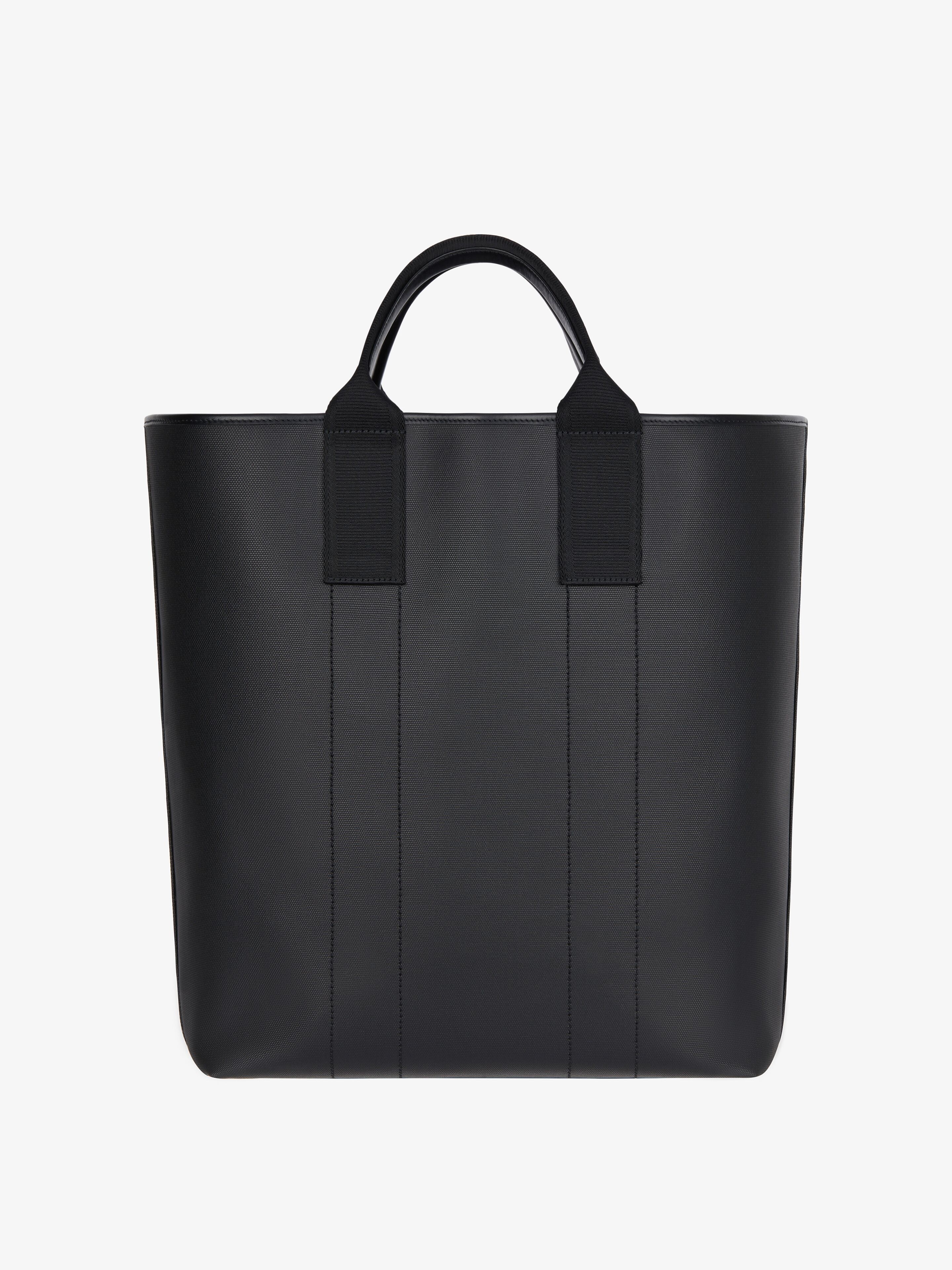 LARGE G-ESSENTIALS TOTE BAG IN COATED CANVAS - 4