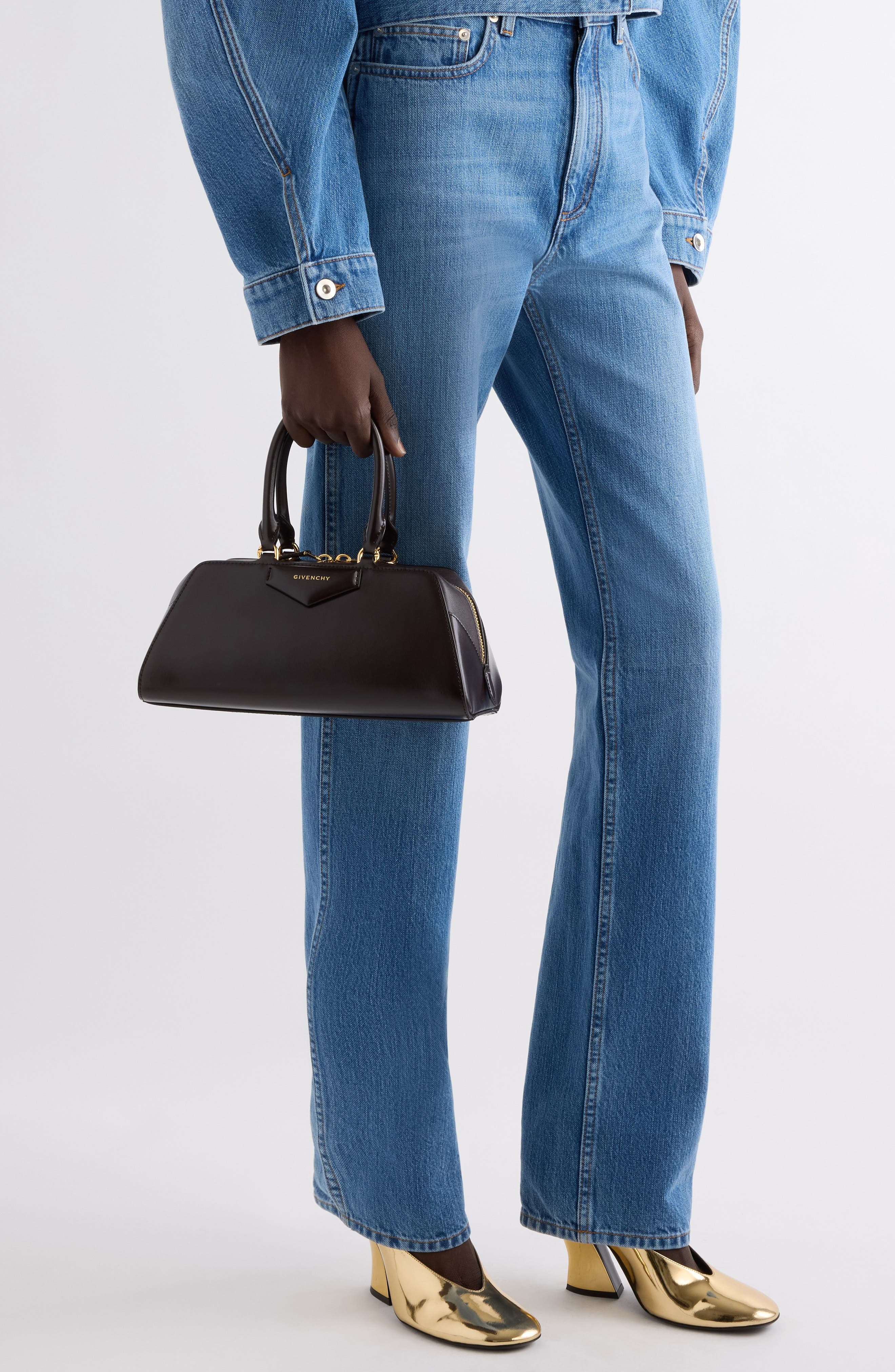 Givenchy Small Antigona Leather East/West Satchel in Chocolate at Nordstrom - 2