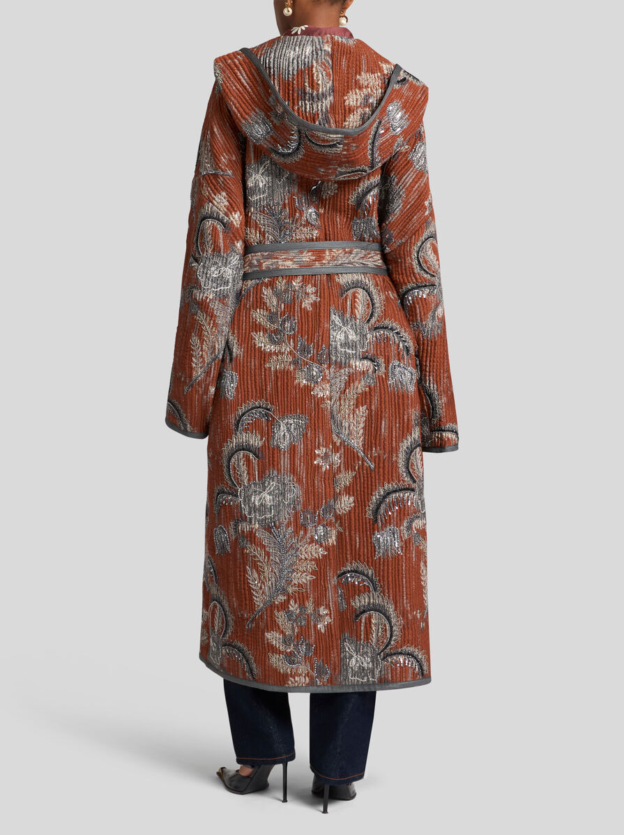 QUILTED JACQUARD COAT WITH EMBROIDERY - 5
