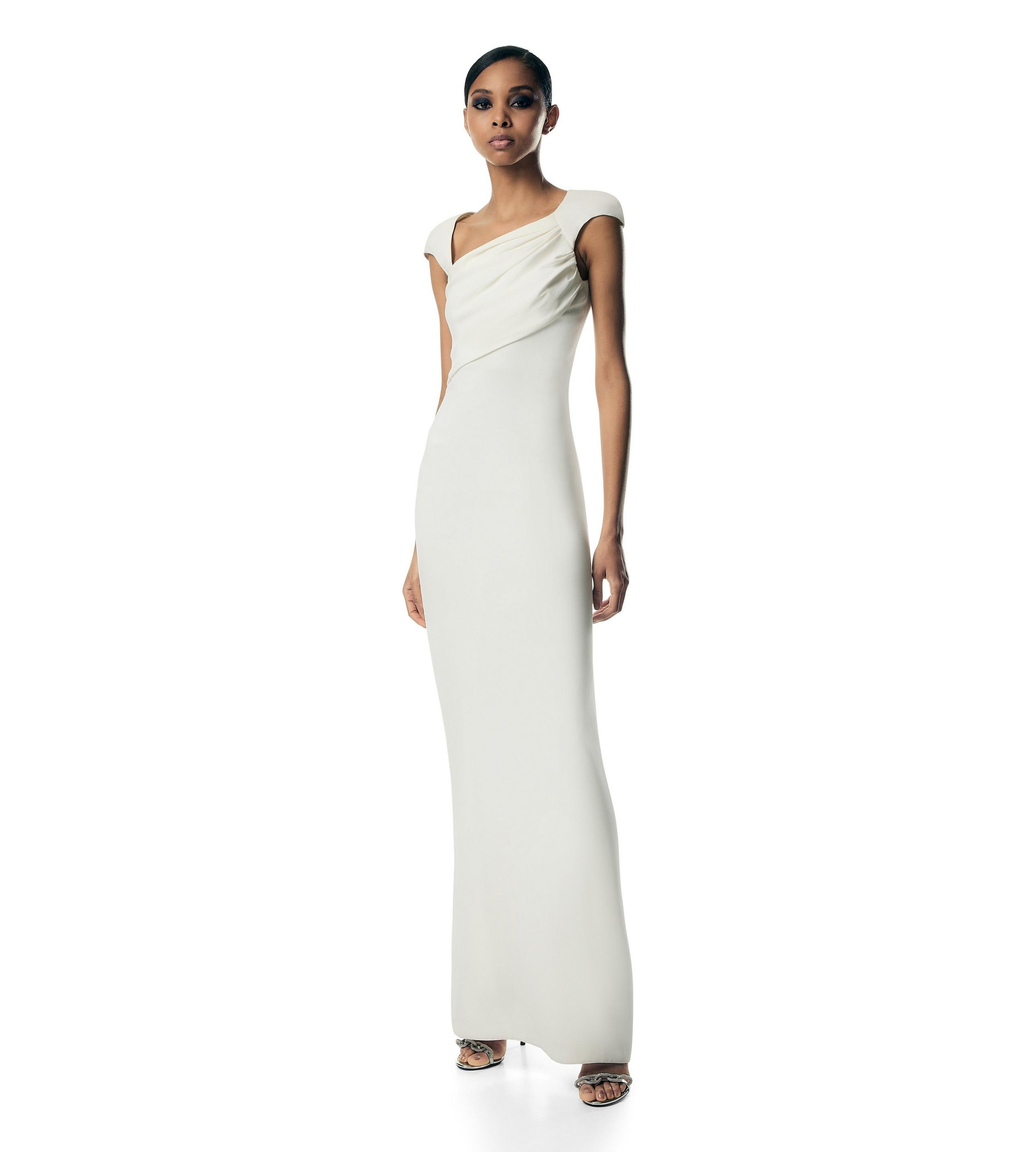 DOUBLE SILK GEORGETTE EVENING DRESS - 3