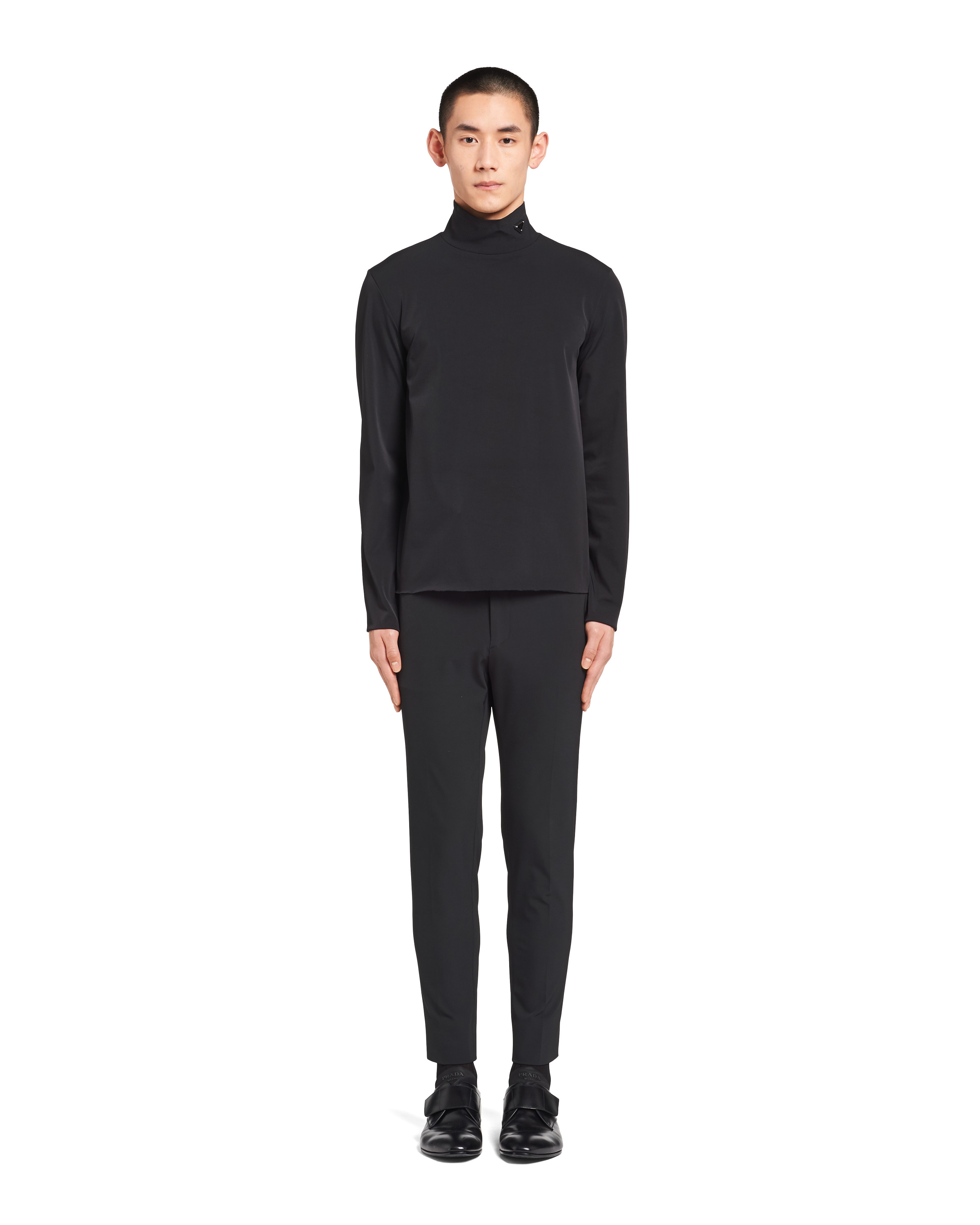 Technical jersey mock turtleneck - 2