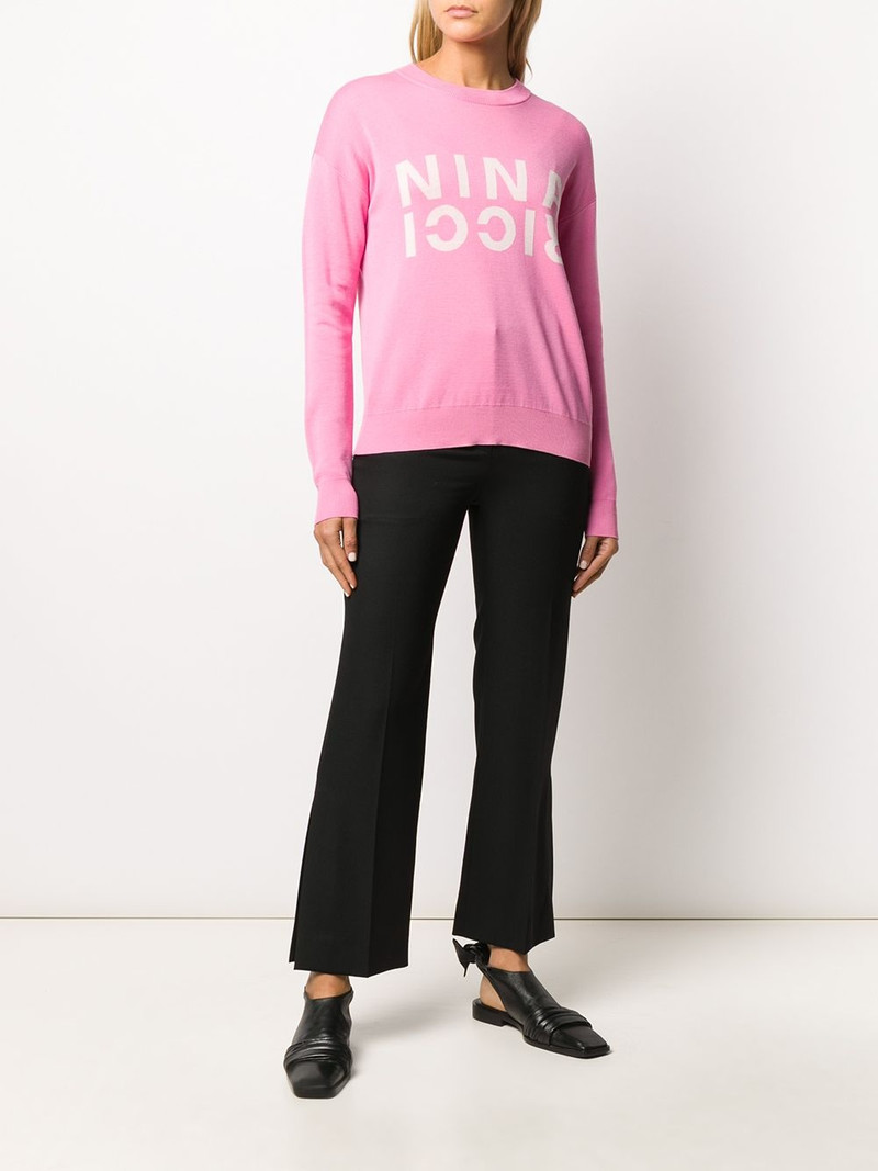 NINA RICCI knitted logo jumper outlook