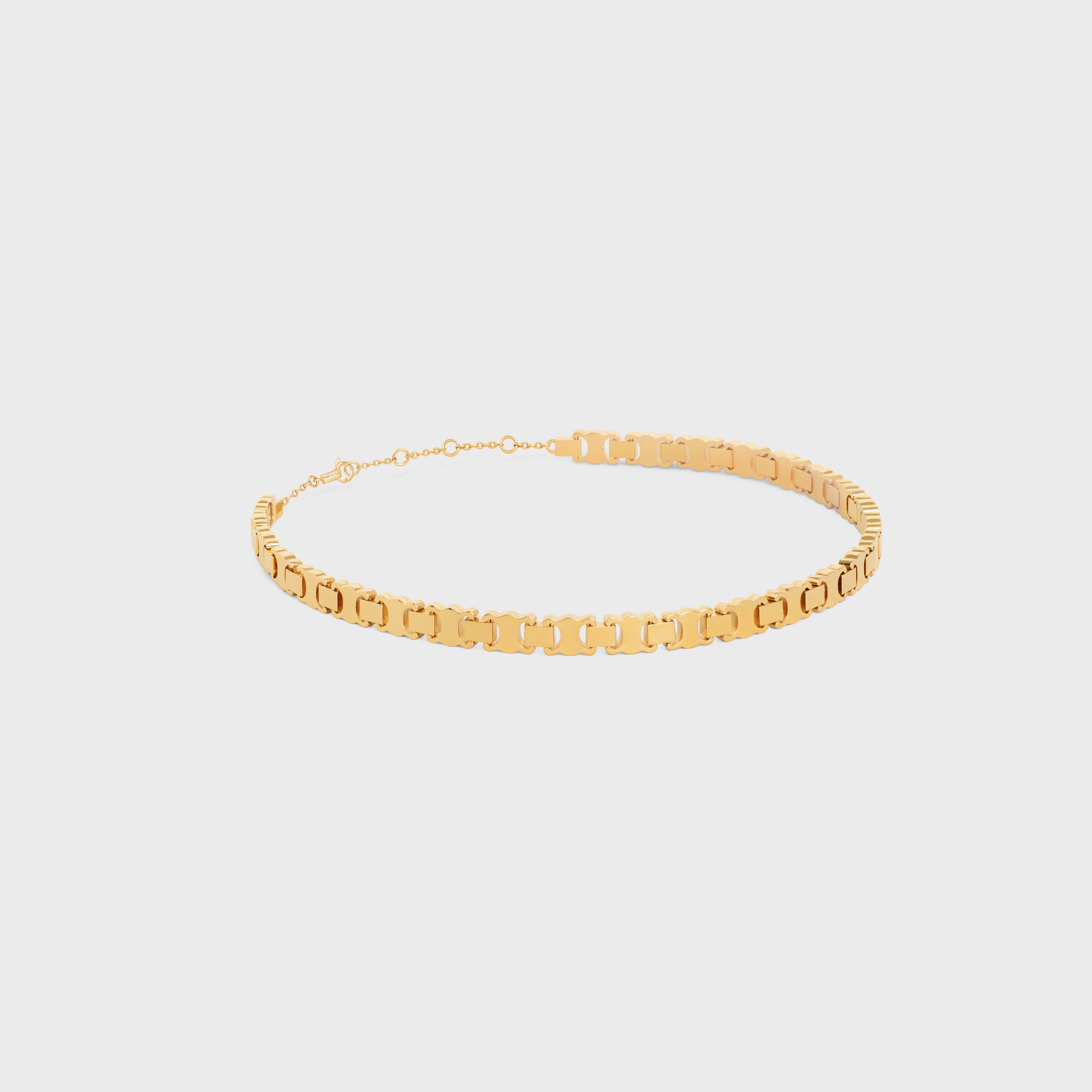 Triomphe Link Choker in Brass with Gold Finish - 3