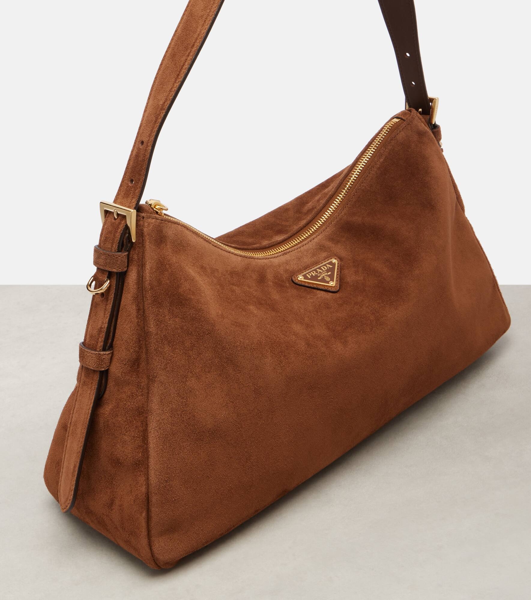 Prada Aimée Large suede shoulder bag - 6