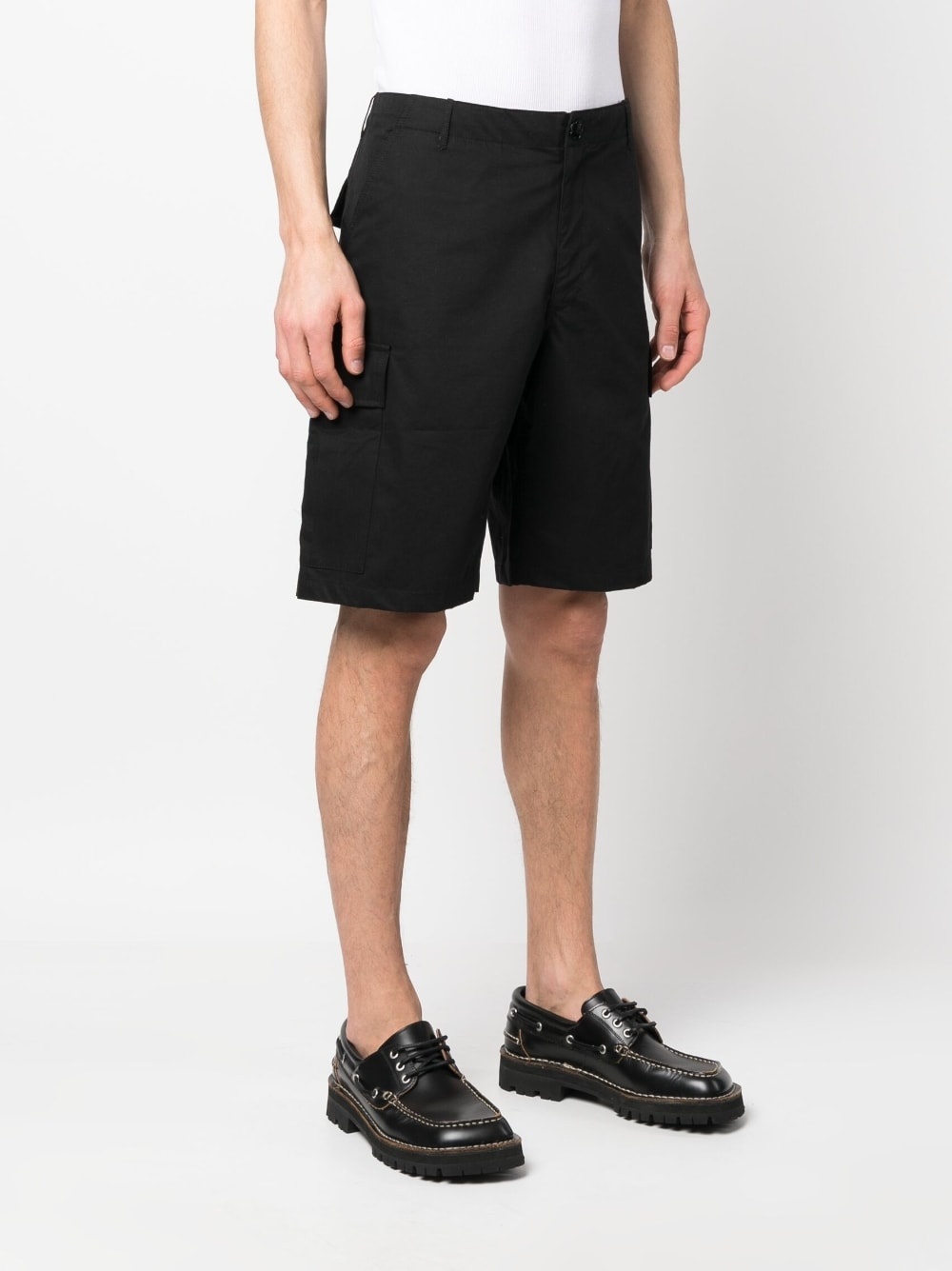 logo-patch cotton Bermuda shorts - 3